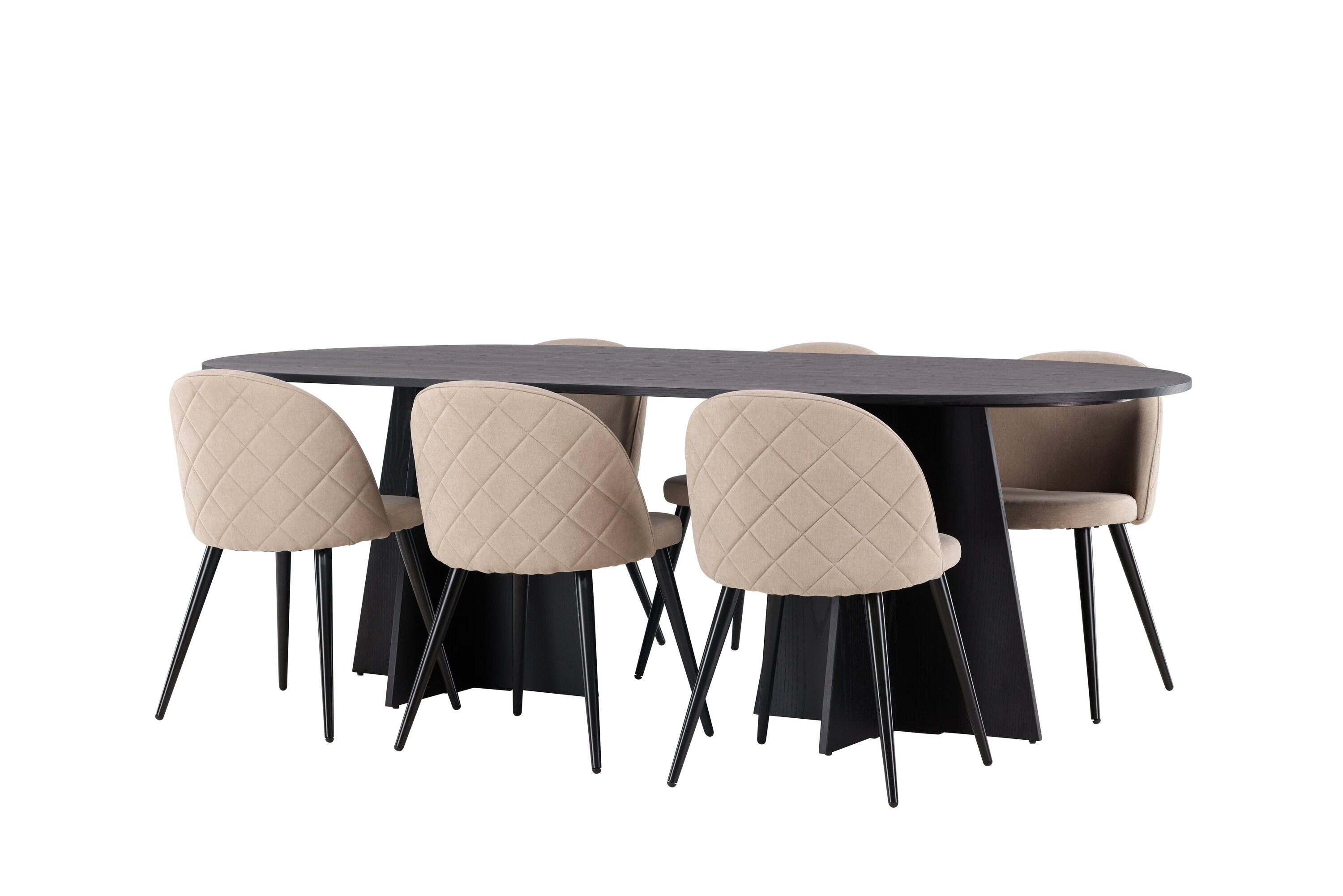 deLOHN Bootcut Oval, Velvet Téglalap alakú étkezőgarnitúra