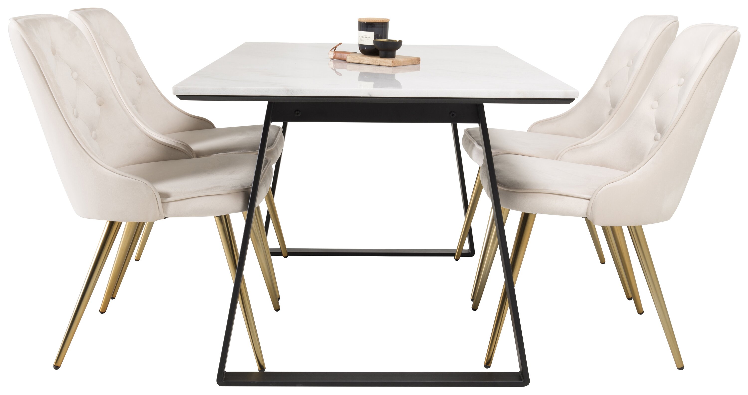 deLOHN Estelle, Velvet Deluxe Téglalap alakú étkezőgarnitúra