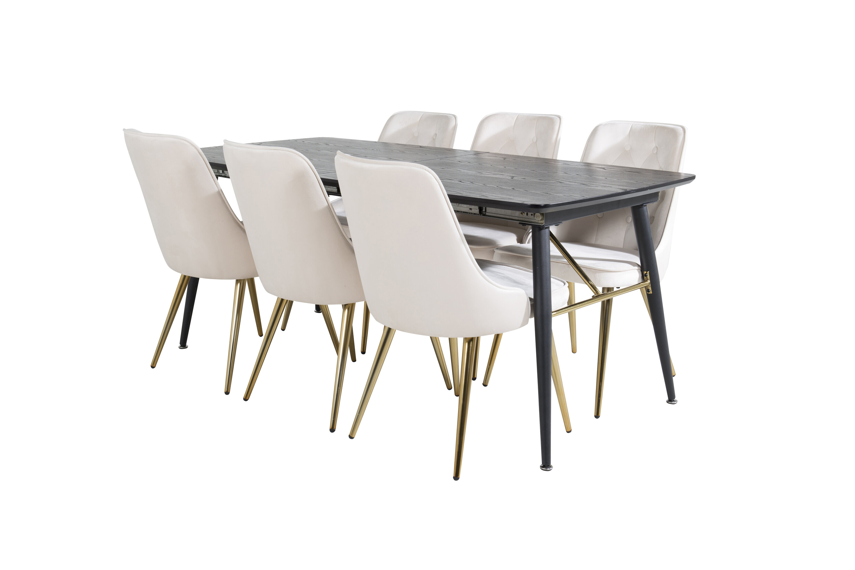 deLOHN Gold, Velvet Deluxe Téglalap alakú étkezőgarnitúra deLOHN Gold, Velvet Deluxe Téglalap alakú étkezőgarnitúra
