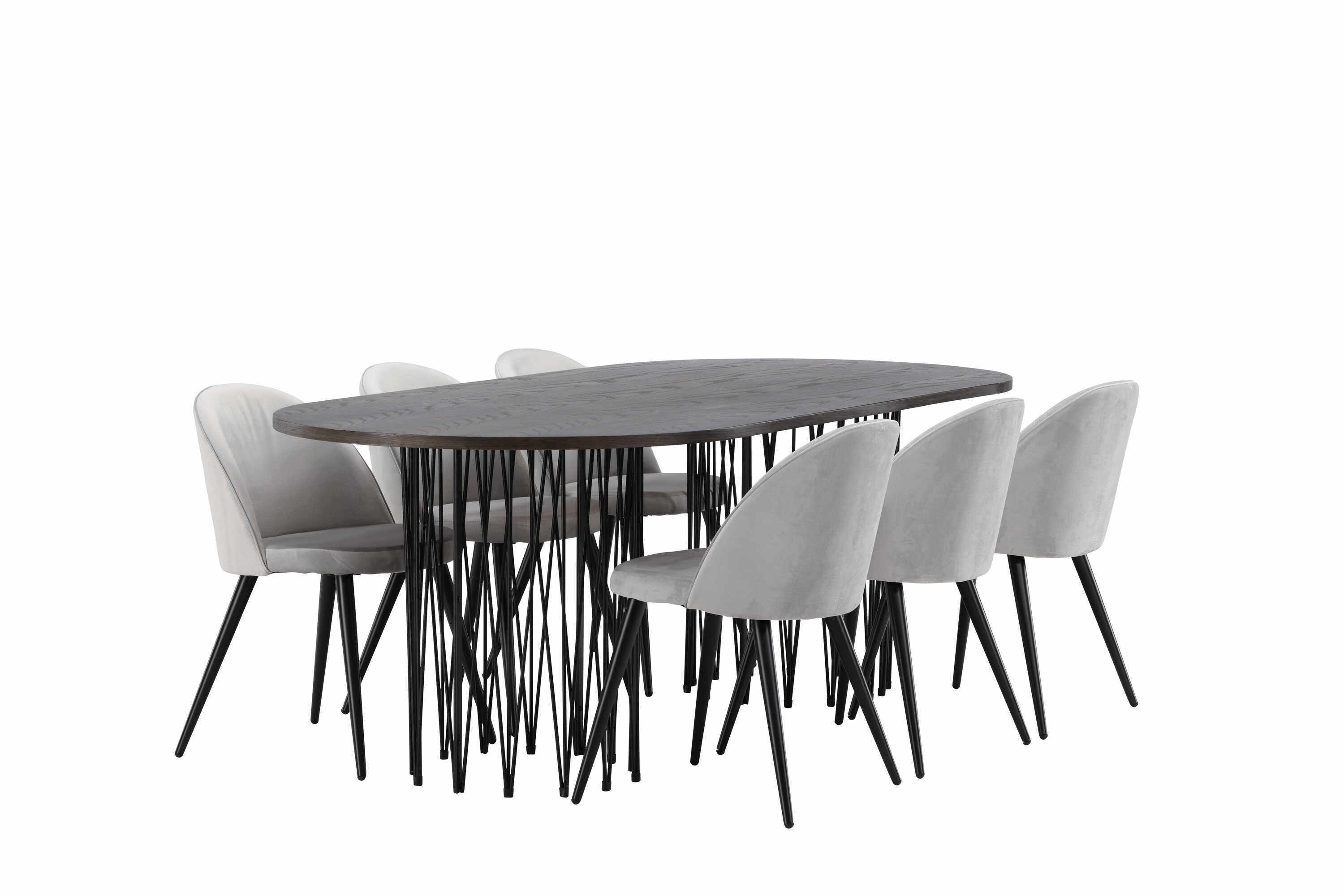 deLOHN Stone oval, Velvet Téglalap alakú étkezőgarnitúra