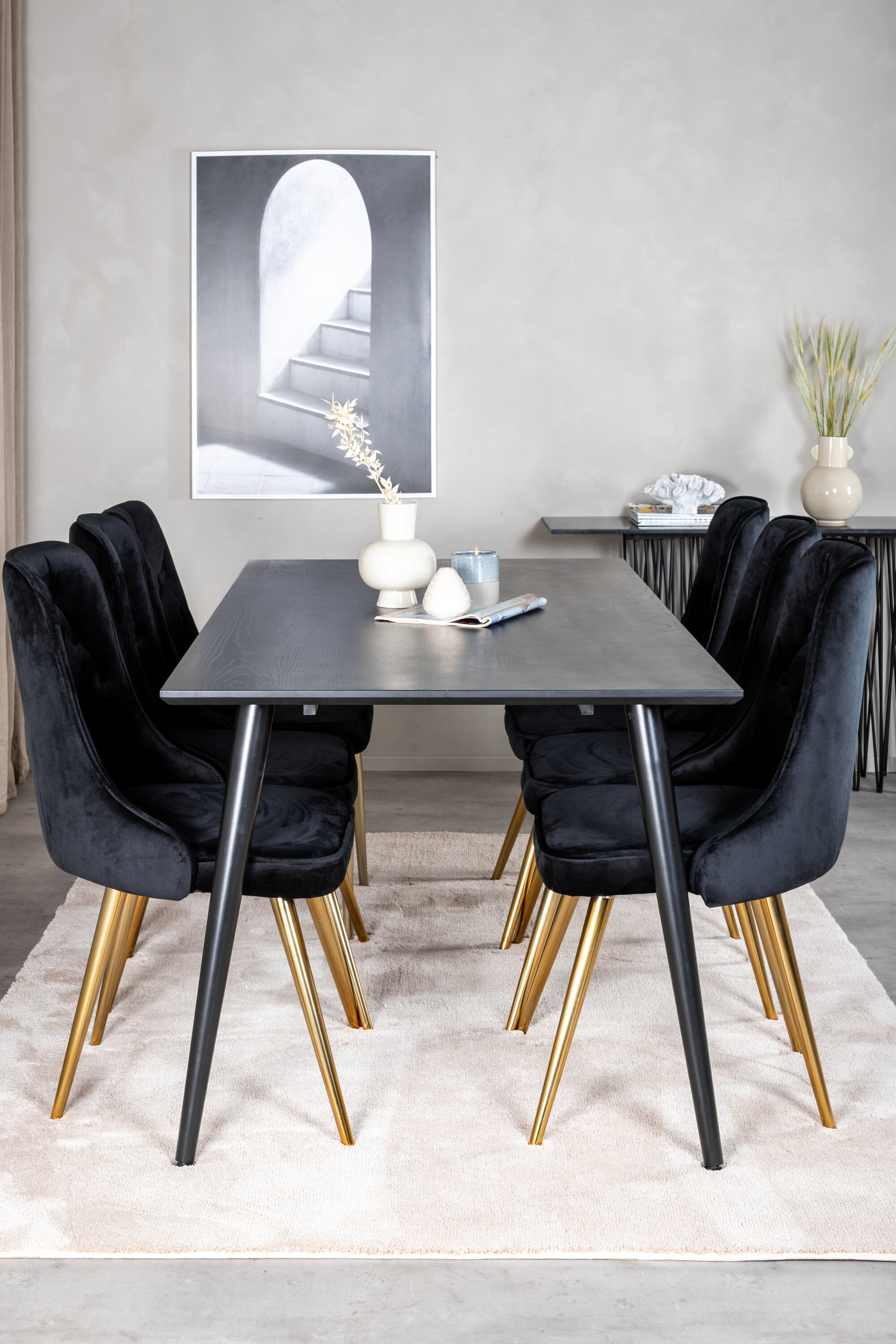 deLOHN Dipp, Velvet Deluxe Téglalap alakú étkezőgarnitúra