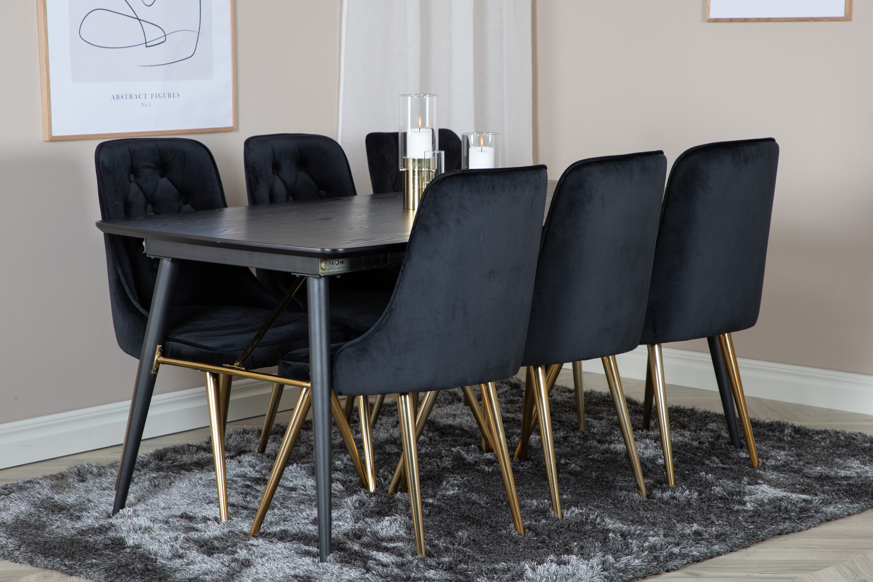 deLOHN Gold, Velvet Deluxe Téglalap alakú étkezőgarnitúra