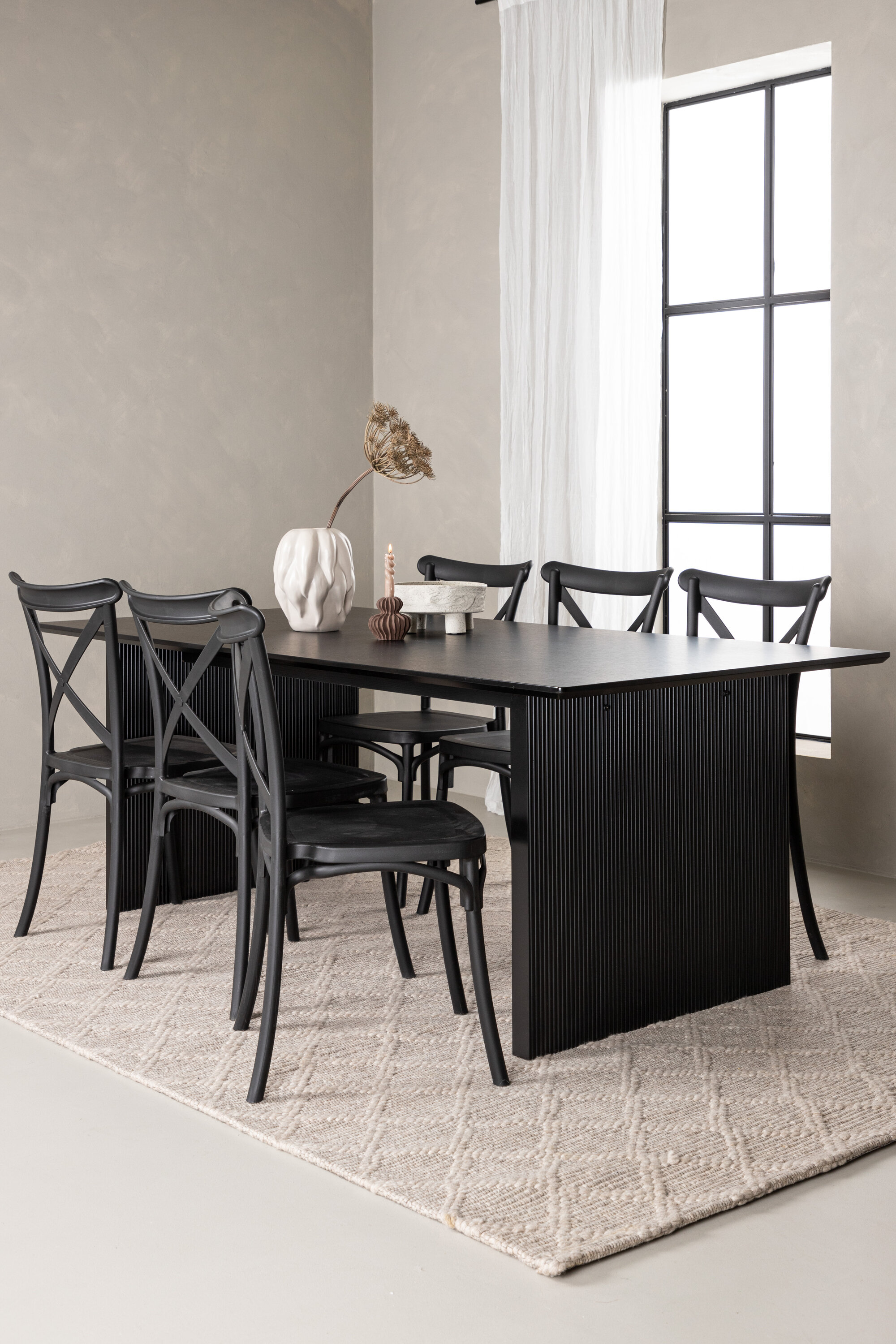 deLOHN Vail, Crosett Téglalap alakú étkezőgarnitúra