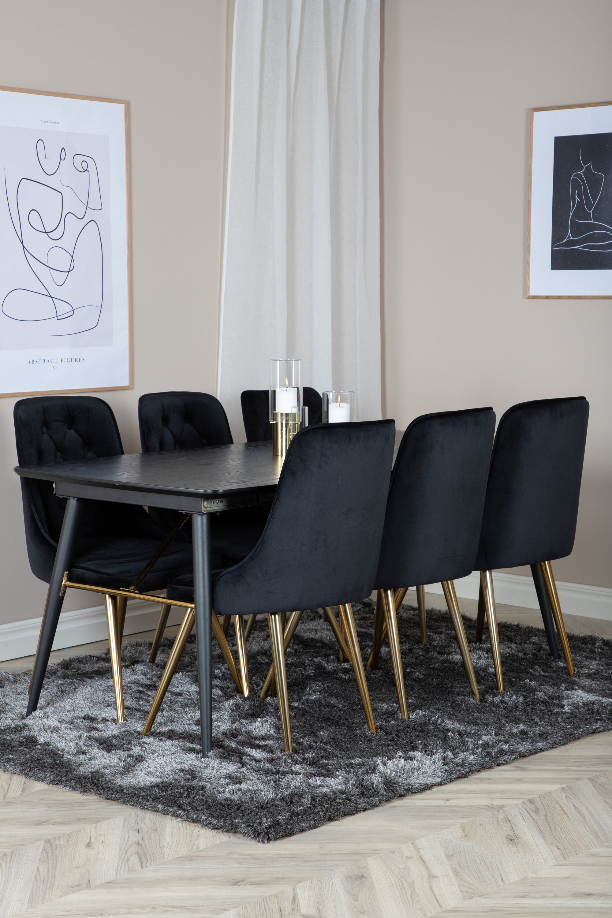 deLOHN Gold, Velvet Deluxe Téglalap alakú étkezőgarnitúra
