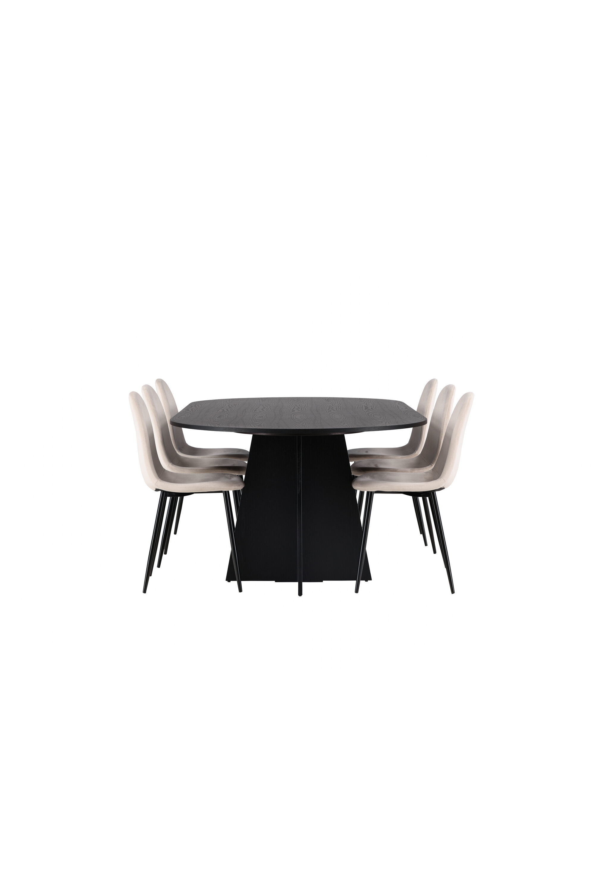 deLOHN Bootcut Oval, Polar Téglalap alakú étkezőgarnitúra