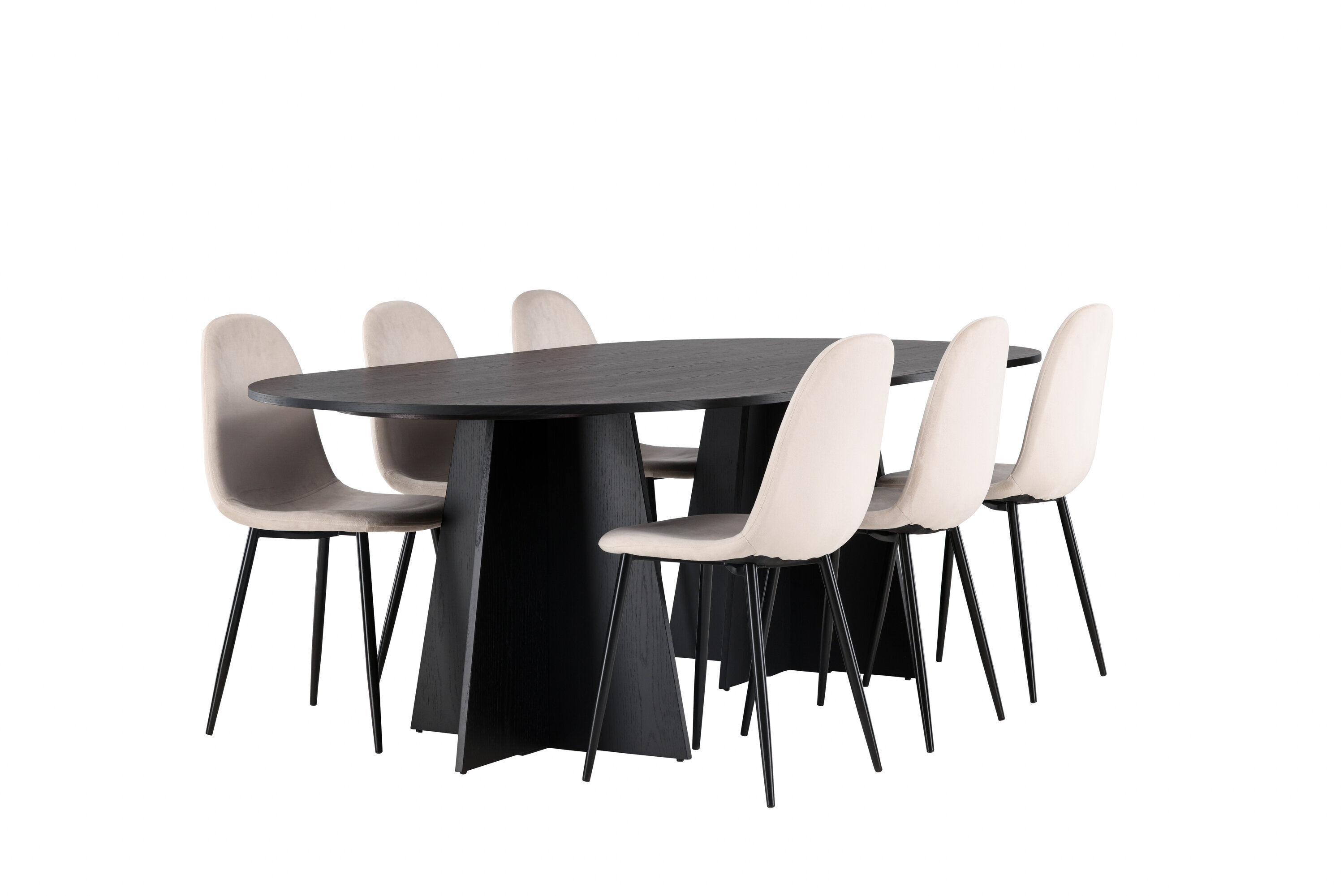 deLOHN Bootcut Oval, Polar Téglalap alakú étkezőgarnitúra