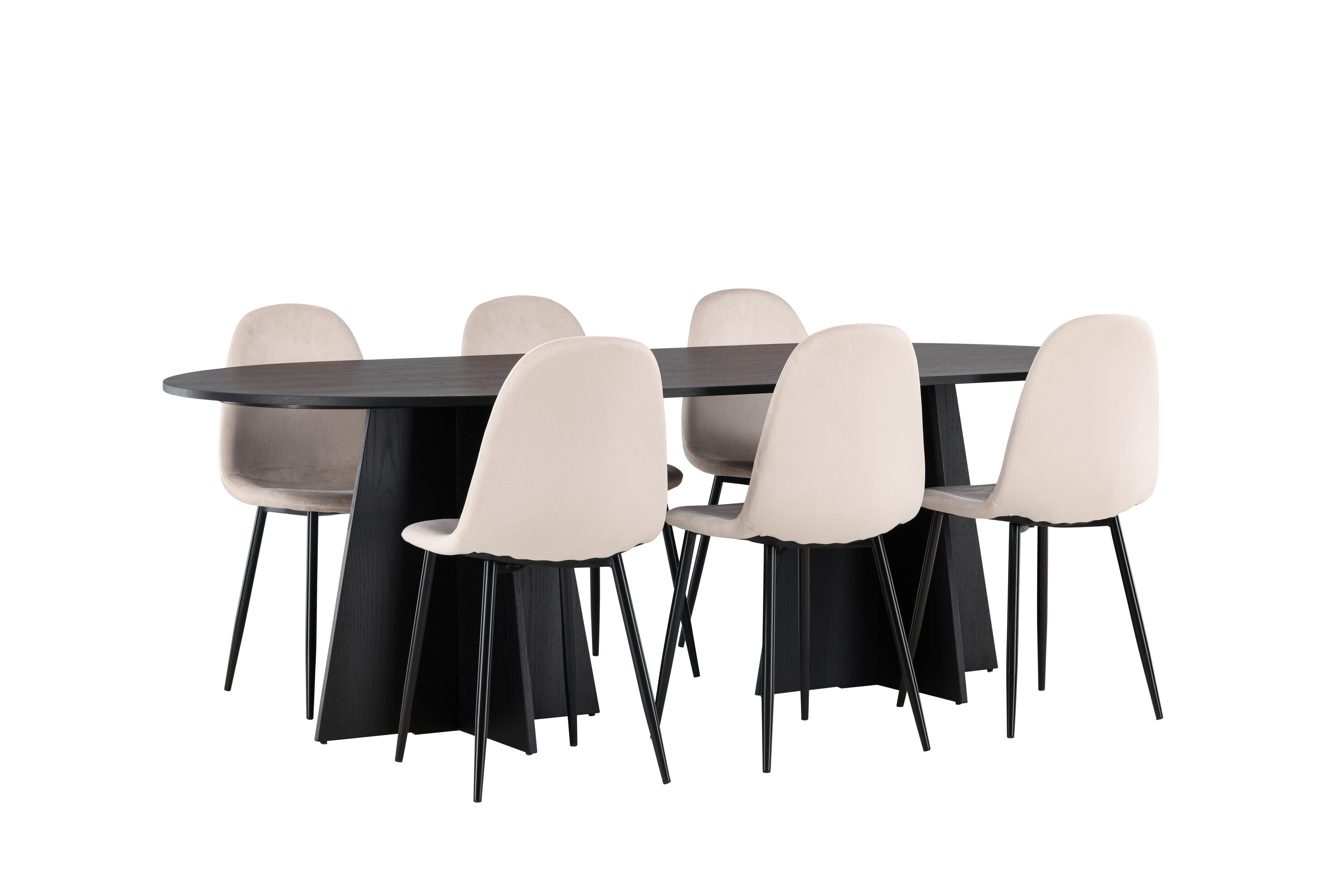 deLOHN Bootcut Oval, Polar Téglalap alakú étkezőgarnitúra