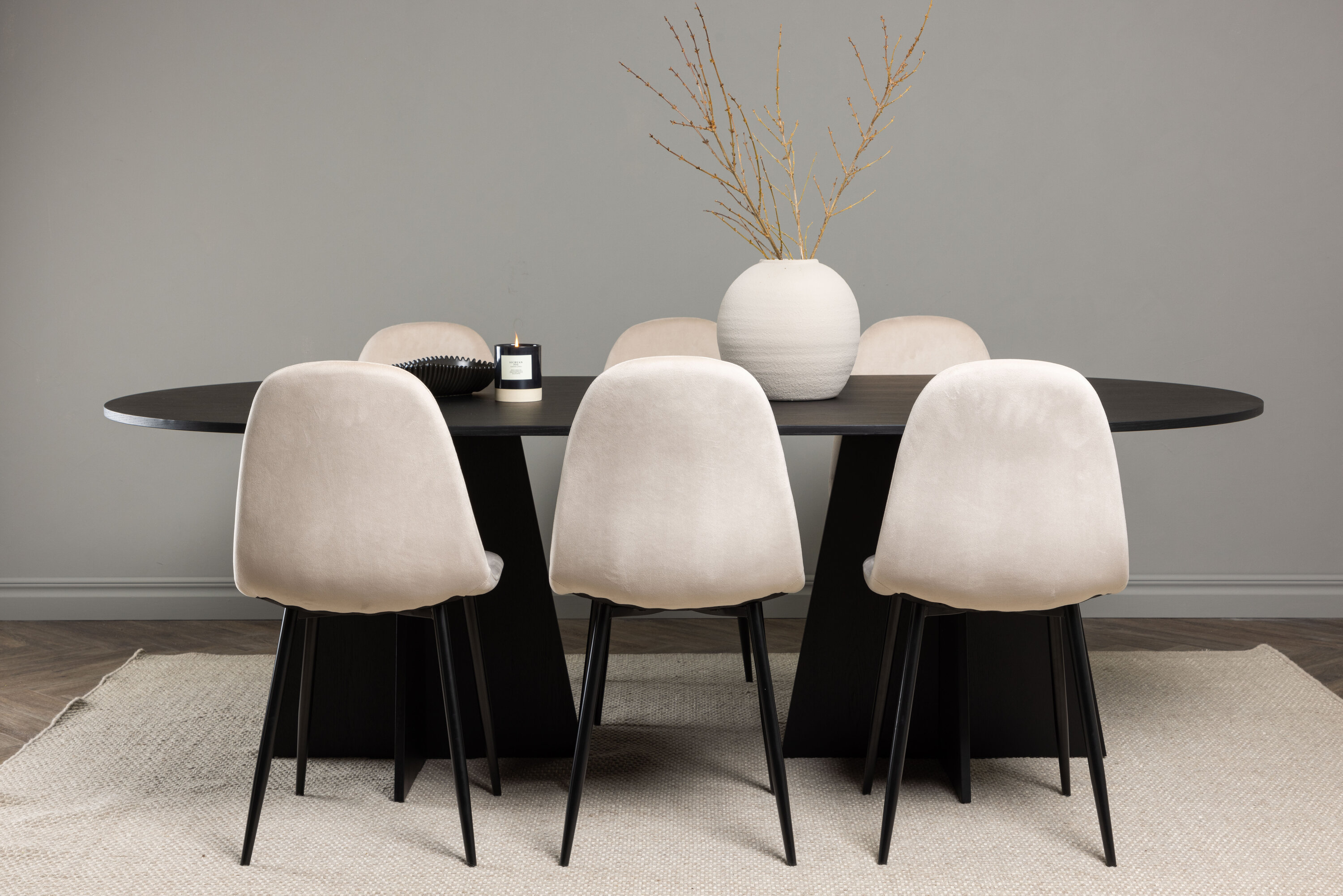 deLOHN Bootcut Oval, Polar Téglalap alakú étkezőgarnitúra