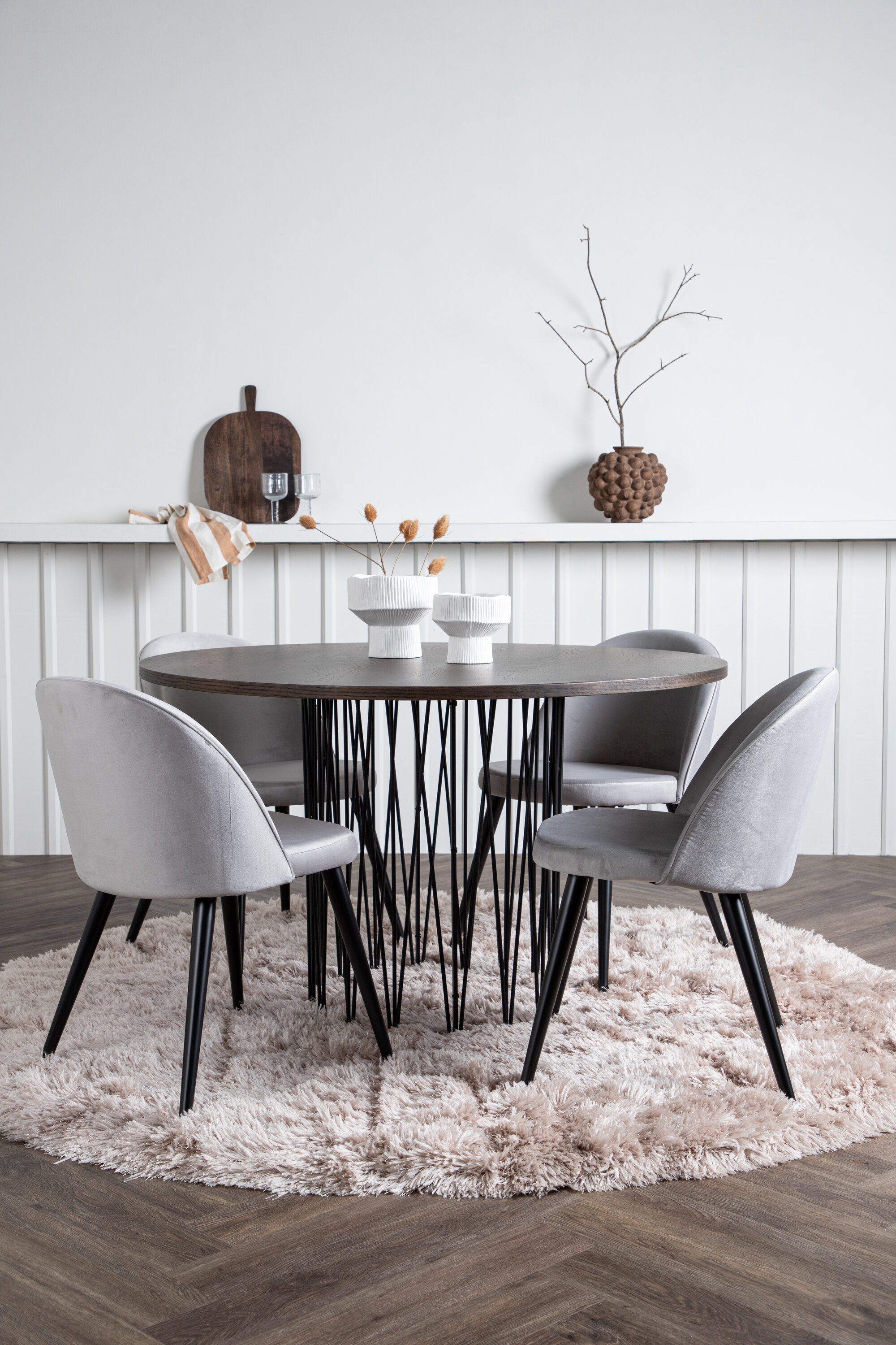 deLOHN Stone round, Velvet Kör alakú étkezőgarnitúra