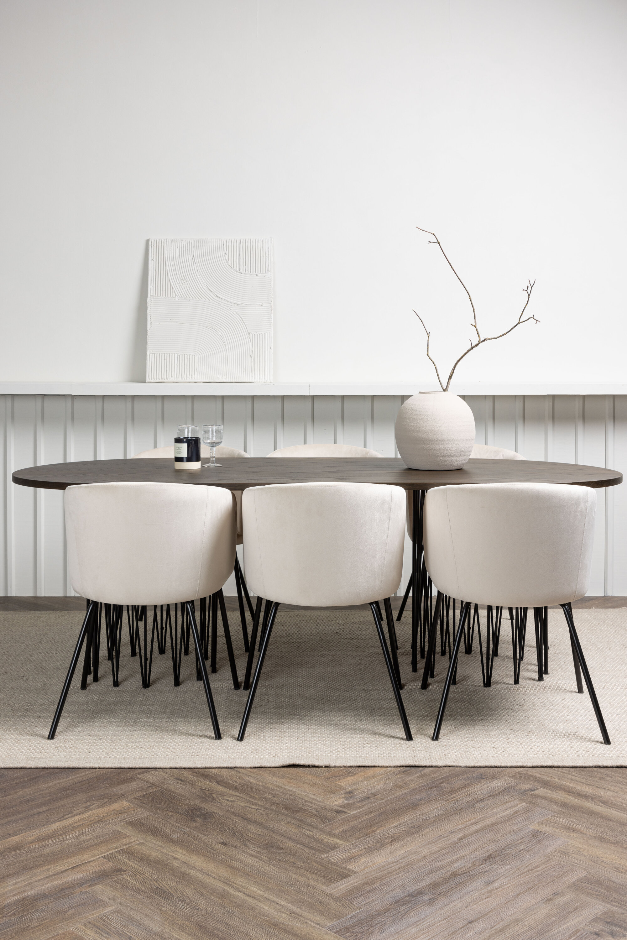 deLOHN Stone oval, Berit Téglalap alakú étkezőgarnitúra