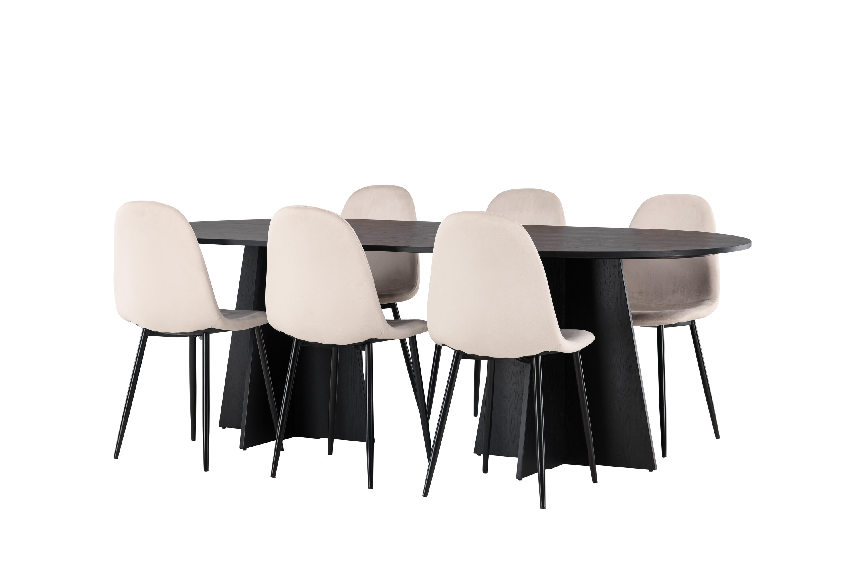 deLOHN Bootcut Oval, Polar Téglalap alakú étkezőgarnitúra