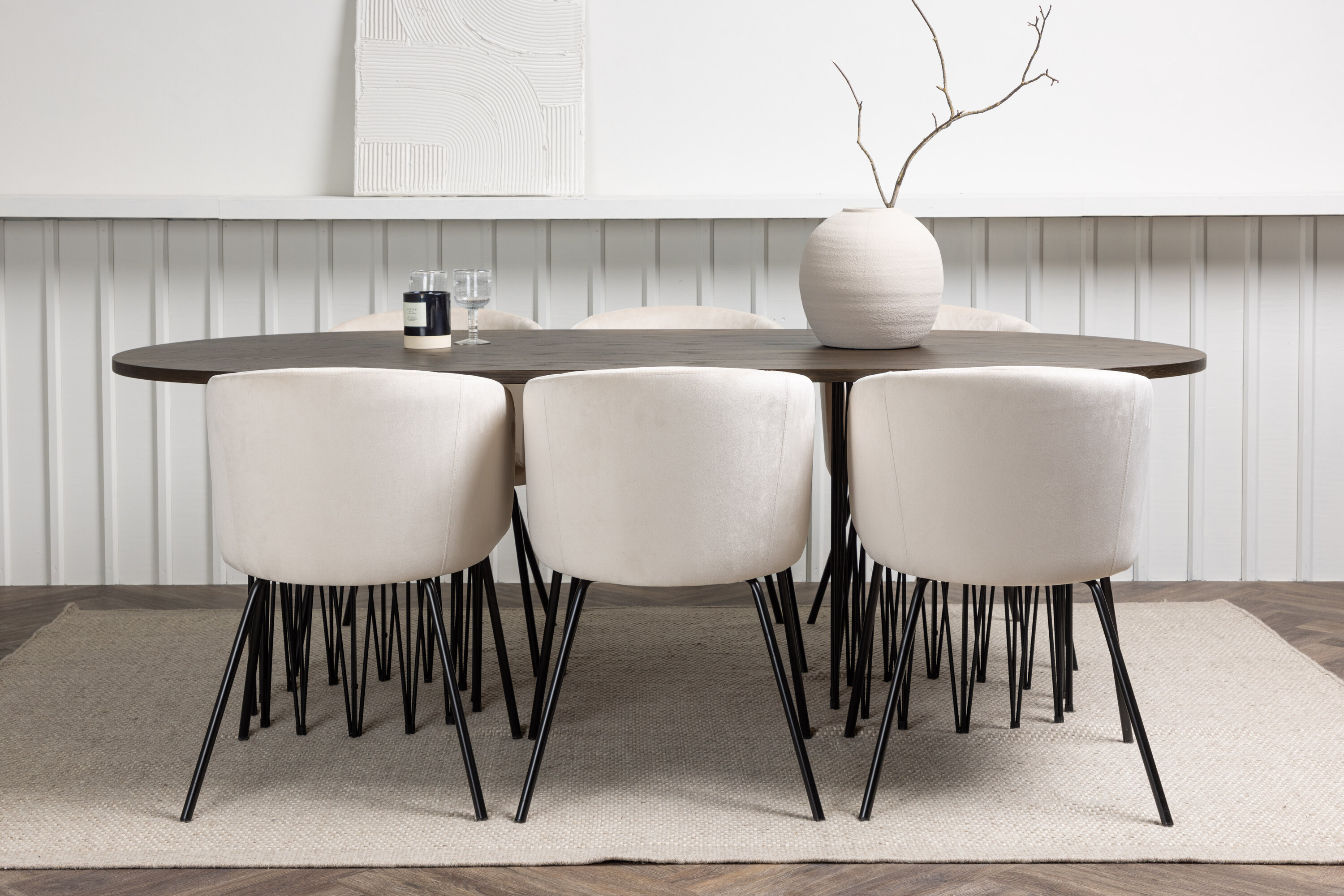 deLOHN Stone oval, Berit Téglalap alakú étkezőgarnitúra