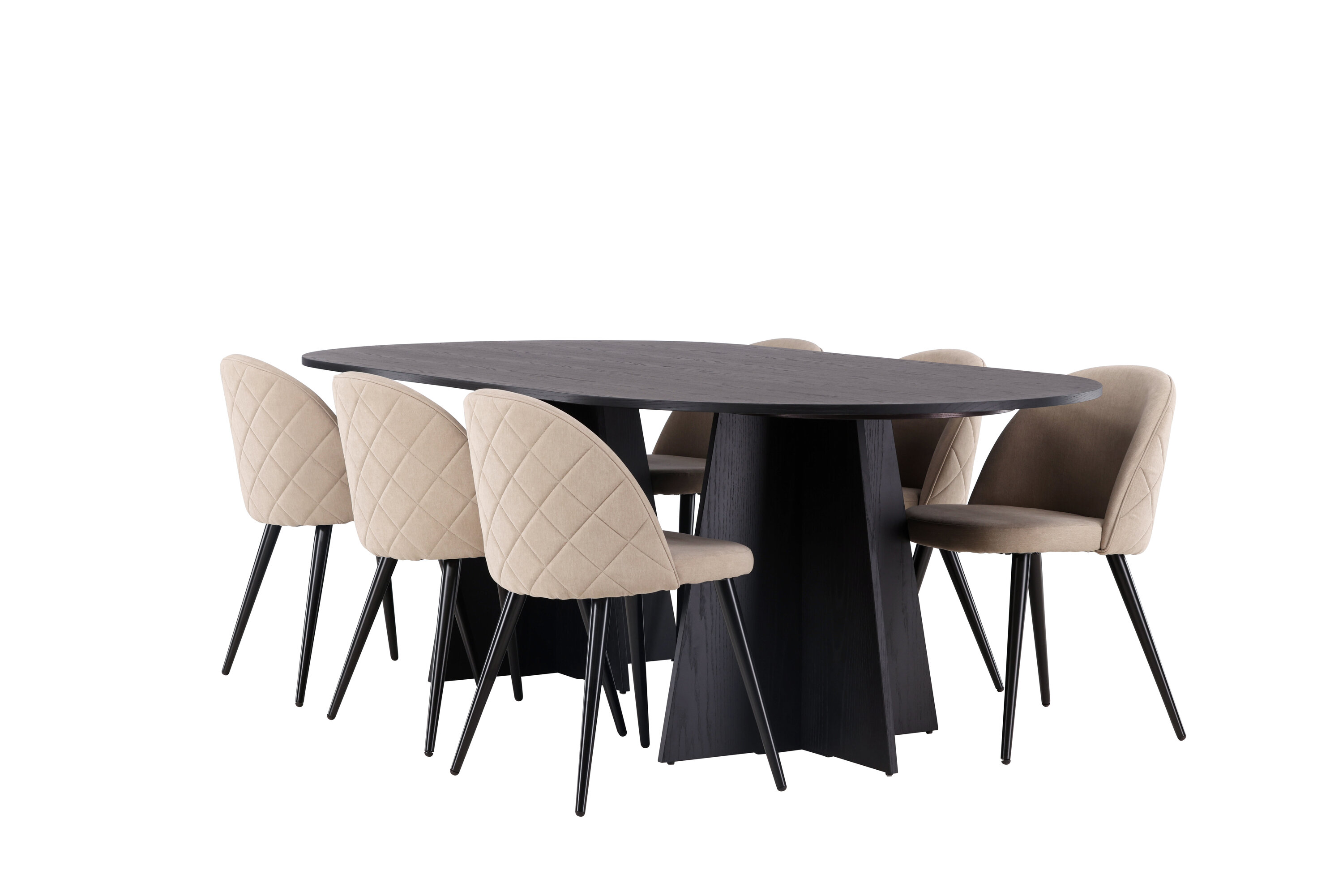 deLOHN Bootcut Oval, Velvet Téglalap alakú étkezőgarnitúra