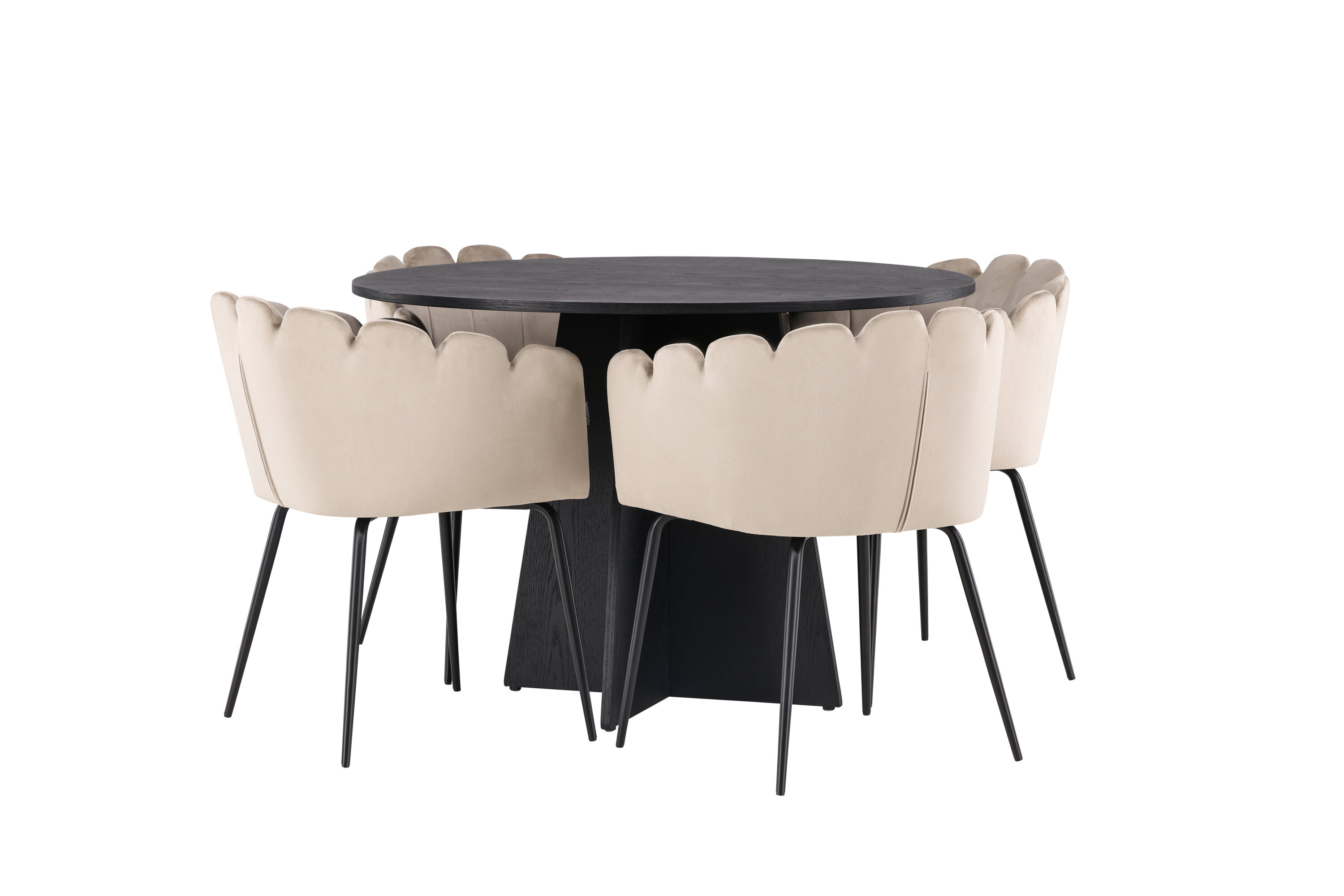 deLOHN Bootcut Round, Limhamn Kör alakú étkezőgarnitúra