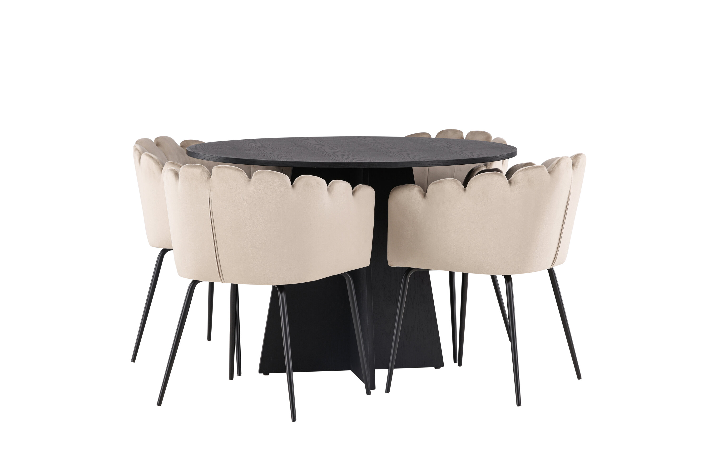 deLOHN Bootcut Round, Limhamn Kör alakú étkezőgarnitúra