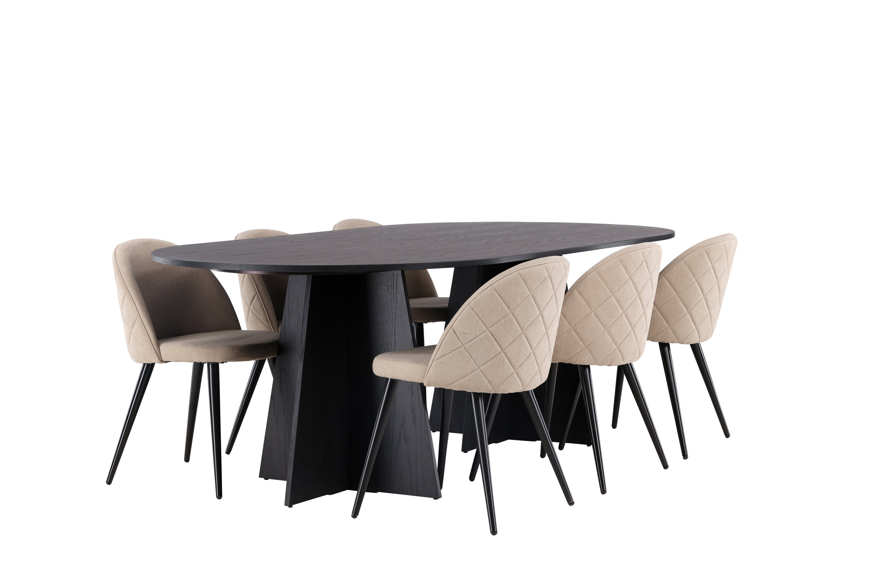 deLOHN Bootcut Oval, Velvet Téglalap alakú étkezőgarnitúra