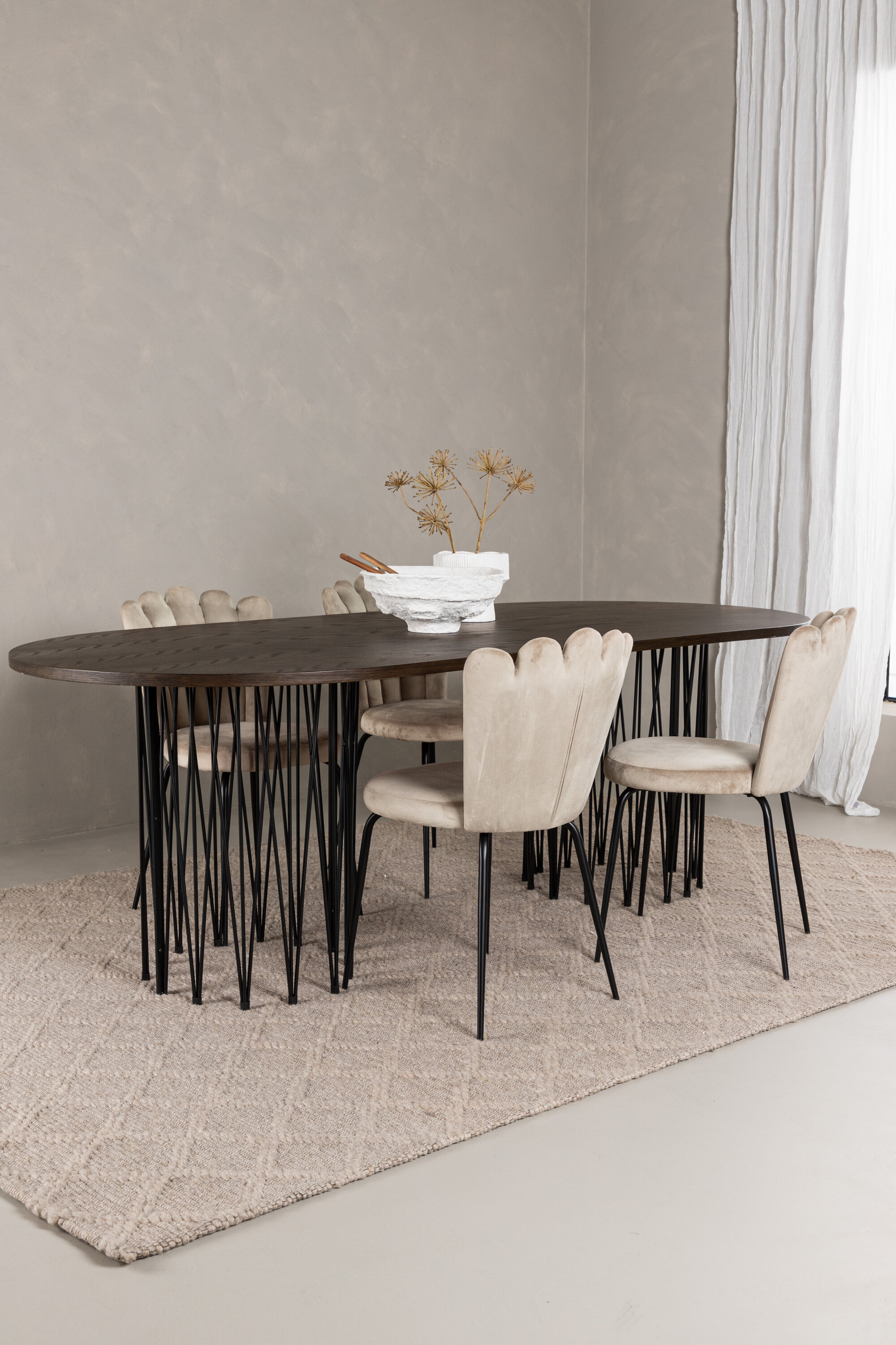 deLOHN Stone oval, Limhamn Ovális étkezőgarnitúra