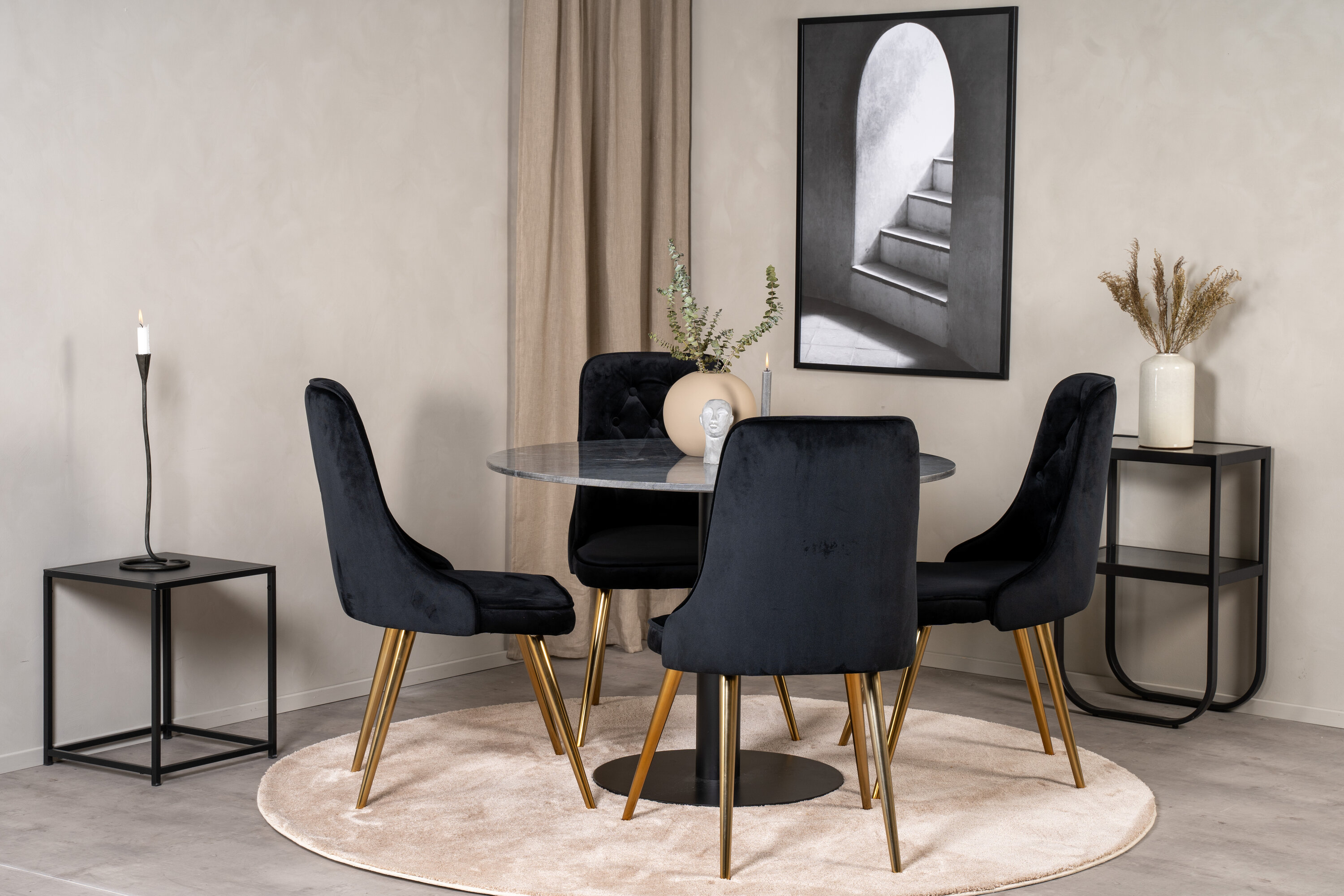 deLOHN Estelle, Velvet Deluxe Kör alakú étkezőgarnitúra