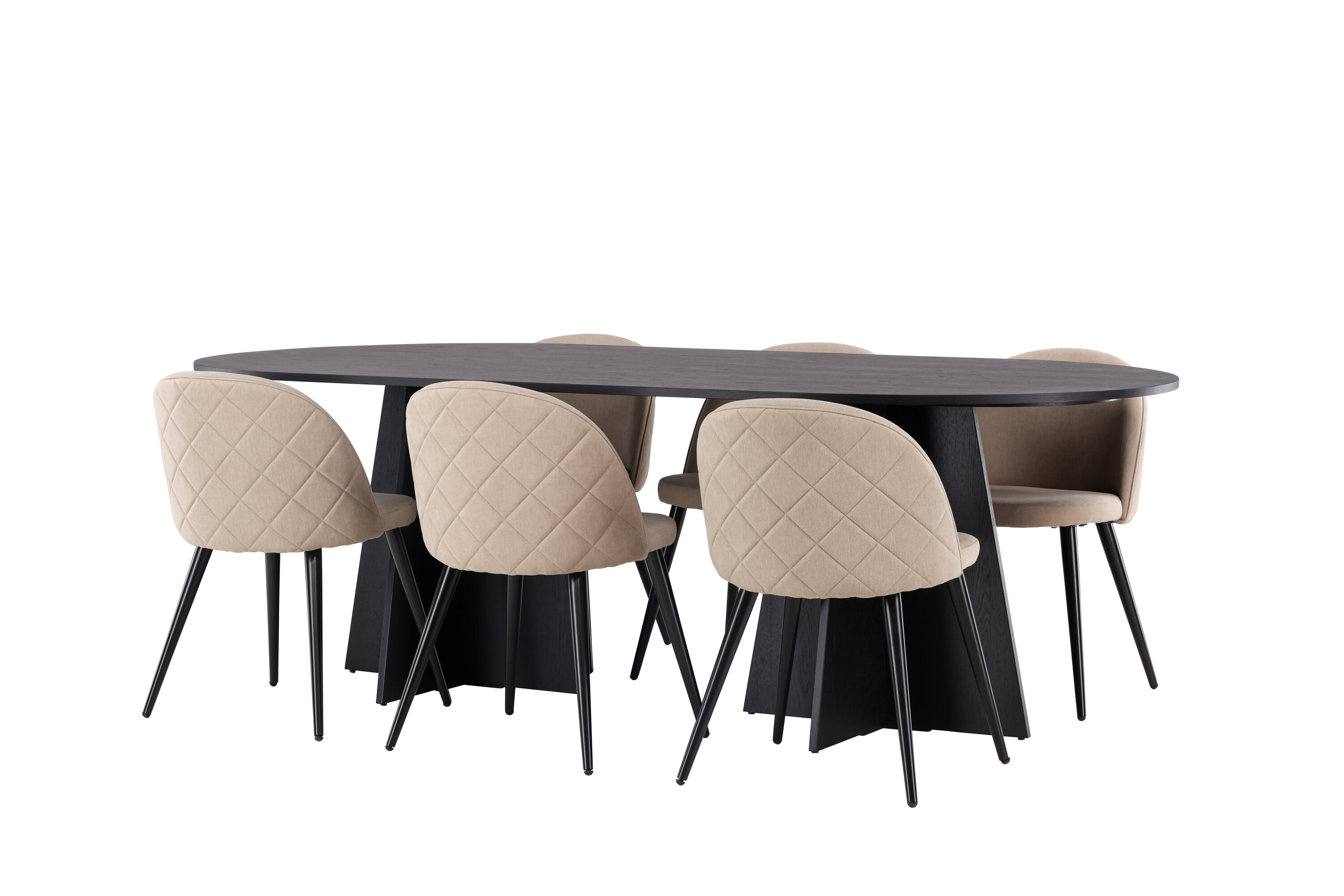 deLOHN Bootcut Oval, Velvet Téglalap alakú étkezőgarnitúra