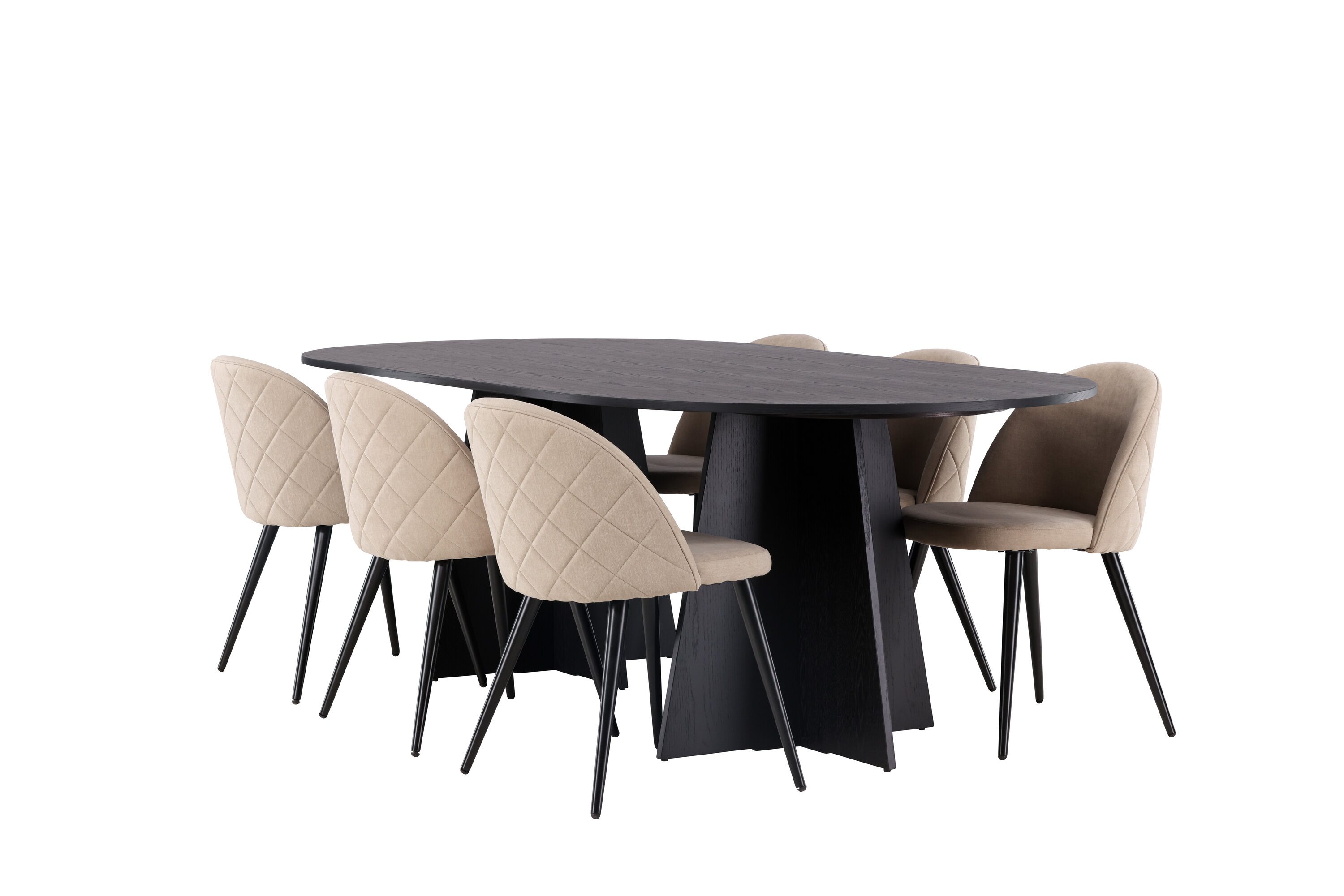 deLOHN Bootcut Oval, Velvet Téglalap alakú étkezőgarnitúra