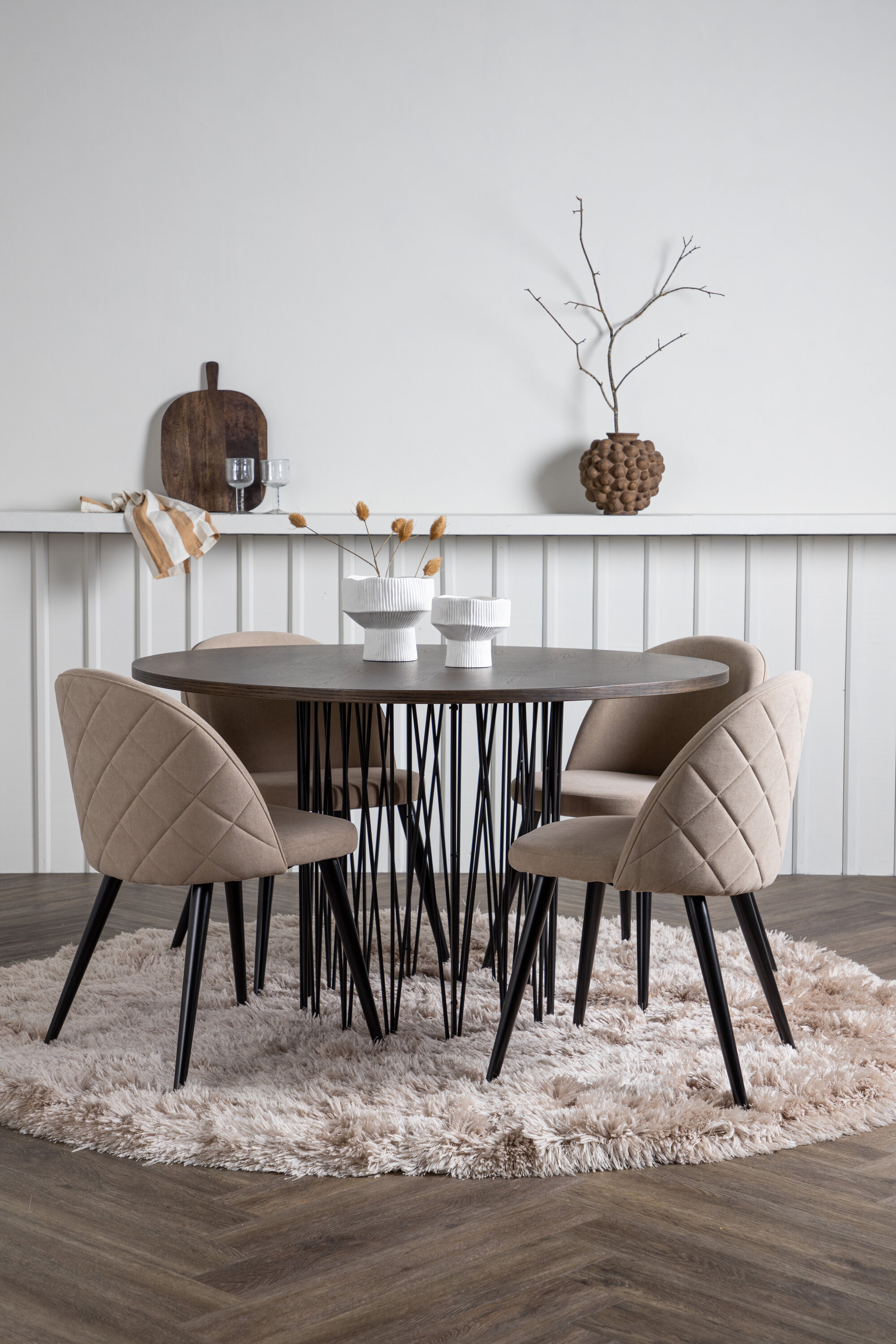 deLOHN Stone round, Velvet Kör alakú étkezőgarnitúra