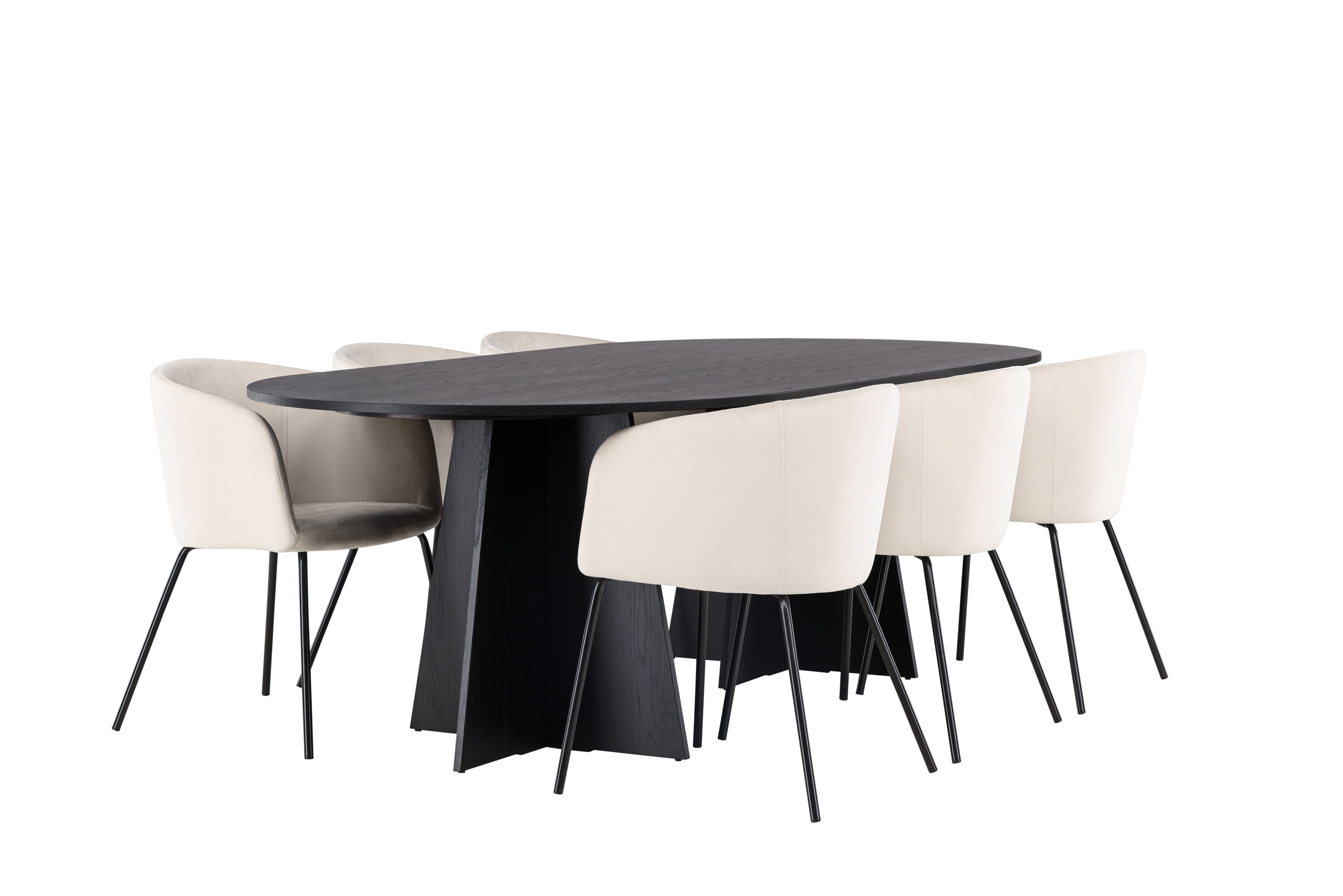 deLOHN Bootcut Oval, Berit Téglalap alakú étkezőgarnitúra