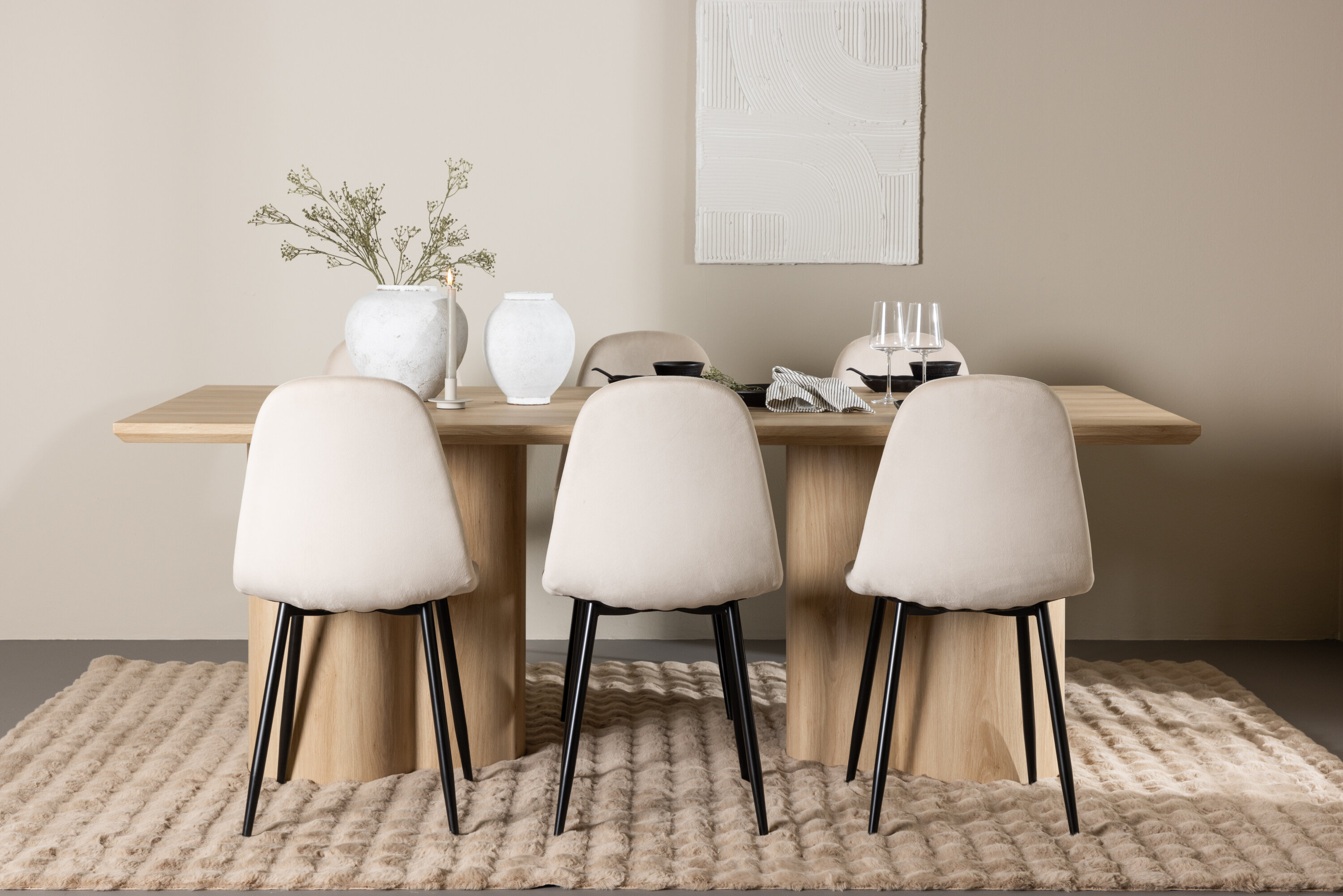 deLOHN Olivia, Polar Téglalap alakú étkezőgarnitúra