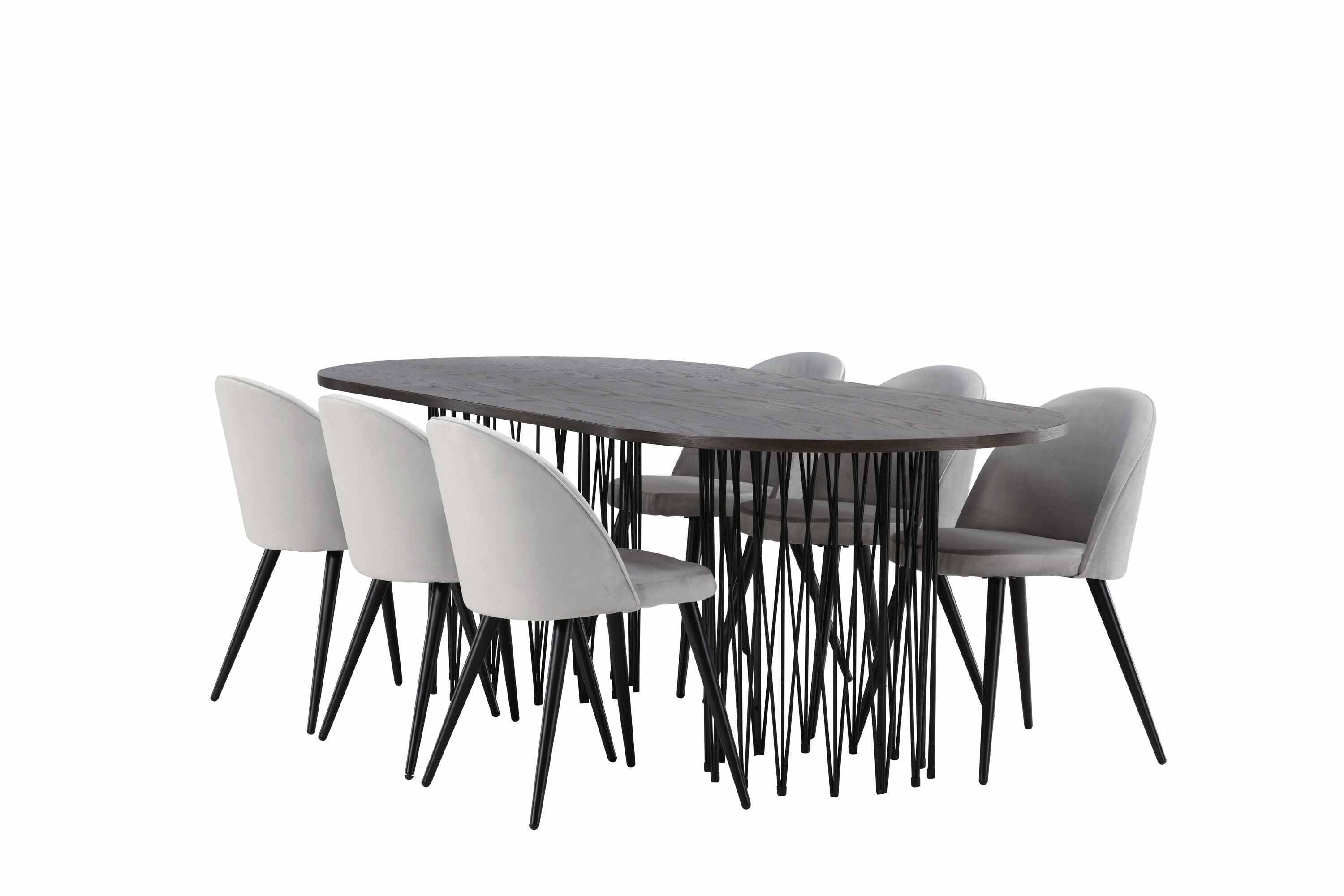 deLOHN Stone oval, Velvet Téglalap alakú étkezőgarnitúra