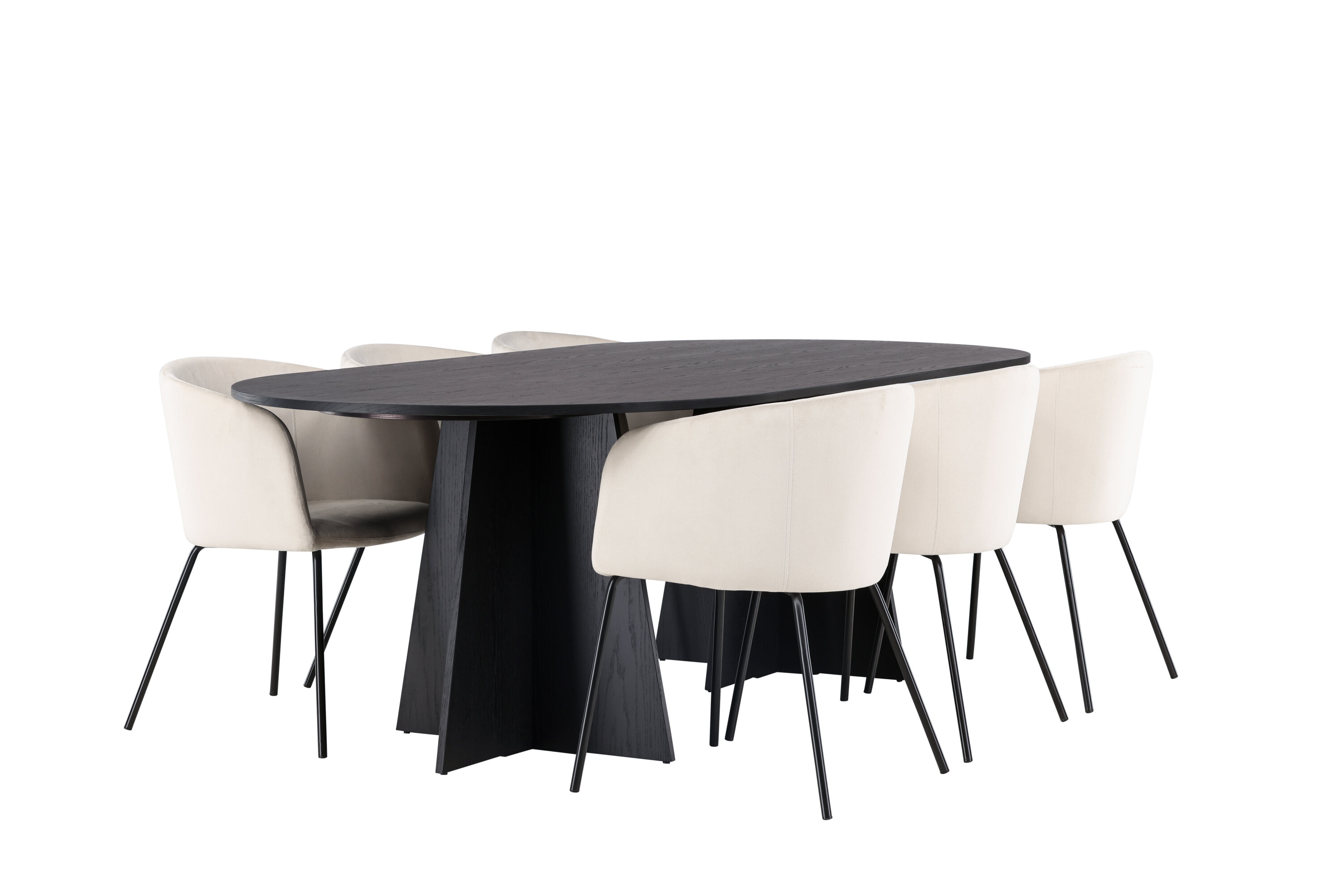 deLOHN Bootcut Oval, Berit Téglalap alakú étkezőgarnitúra