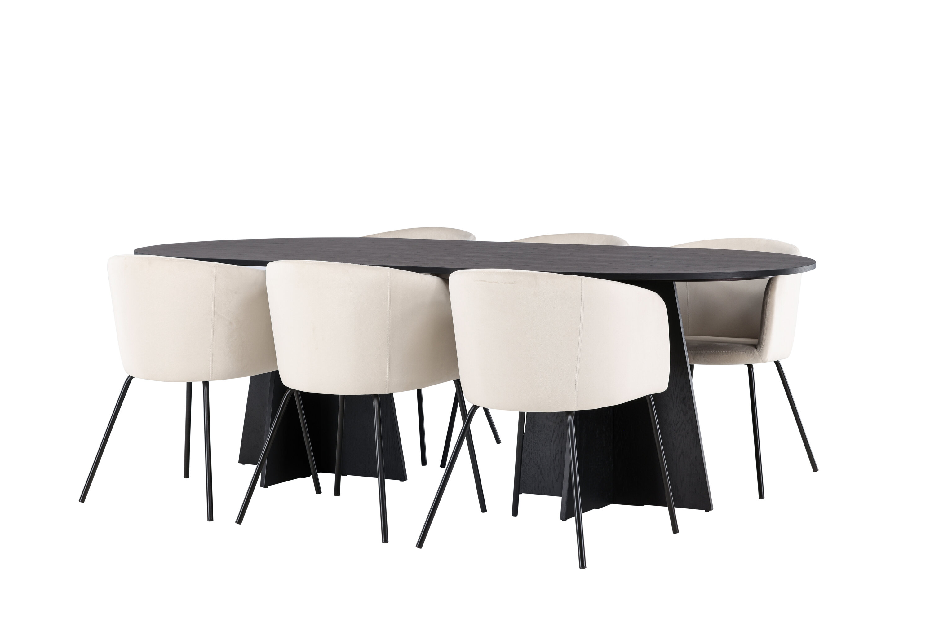 deLOHN Bootcut Oval, Berit Téglalap alakú étkezőgarnitúra