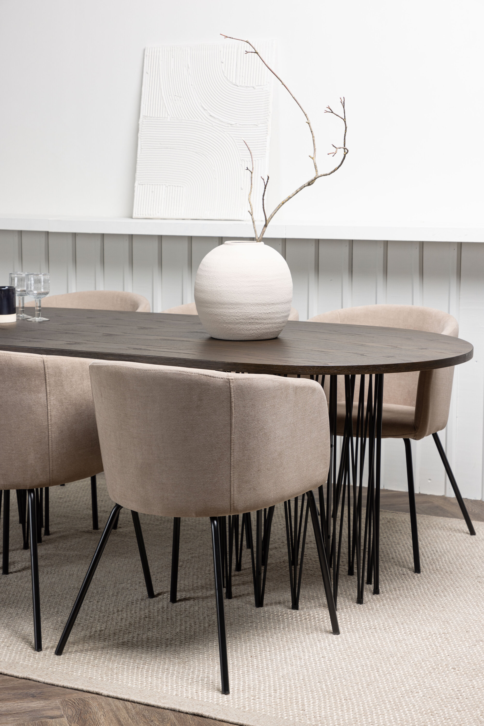 deLOHN Stone oval, Berit Téglalap alakú étkezőgarnitúra