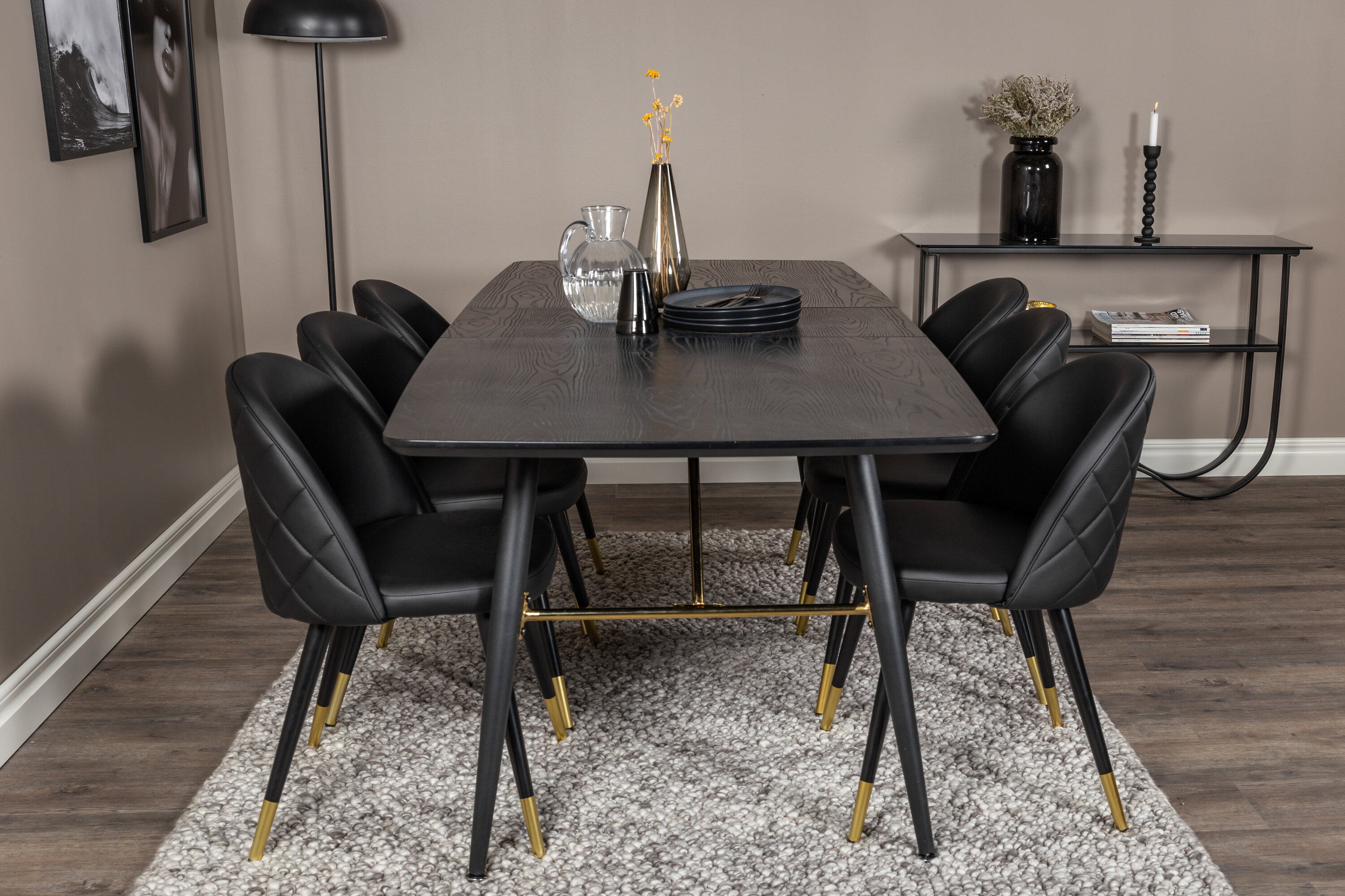 deLOHN Gold, Velvet Téglalap alakú étkezőgarnitúra deLOHN Gold, Velvet Téglalap alakú étkezőgarnitúra