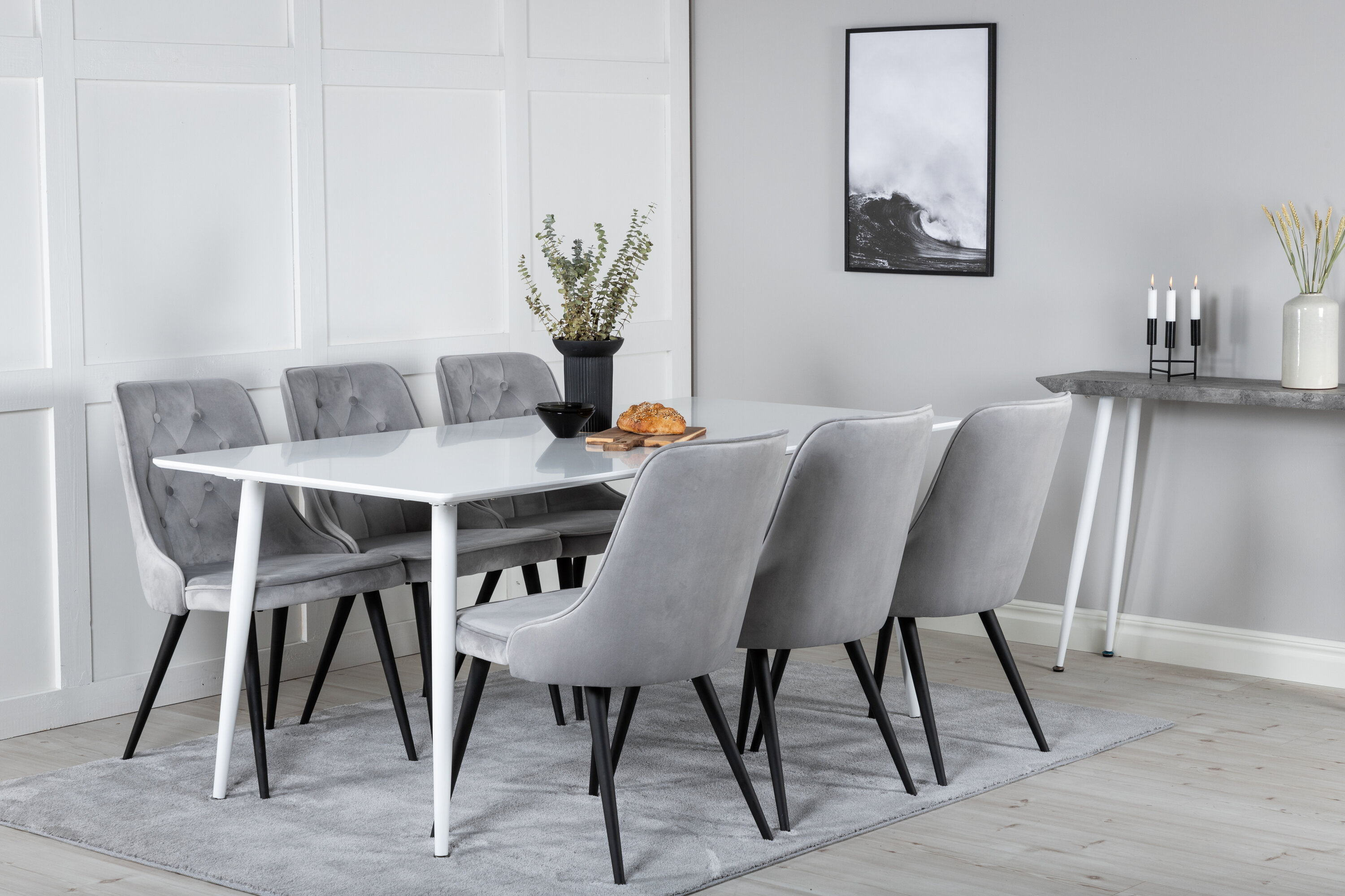 deLOHN Polar, Velvet Deluxe Téglalap alakú étkezőgarnitúra deLOHN Polar, Velvet Deluxe Téglalap alakú étkezőgarnitúra