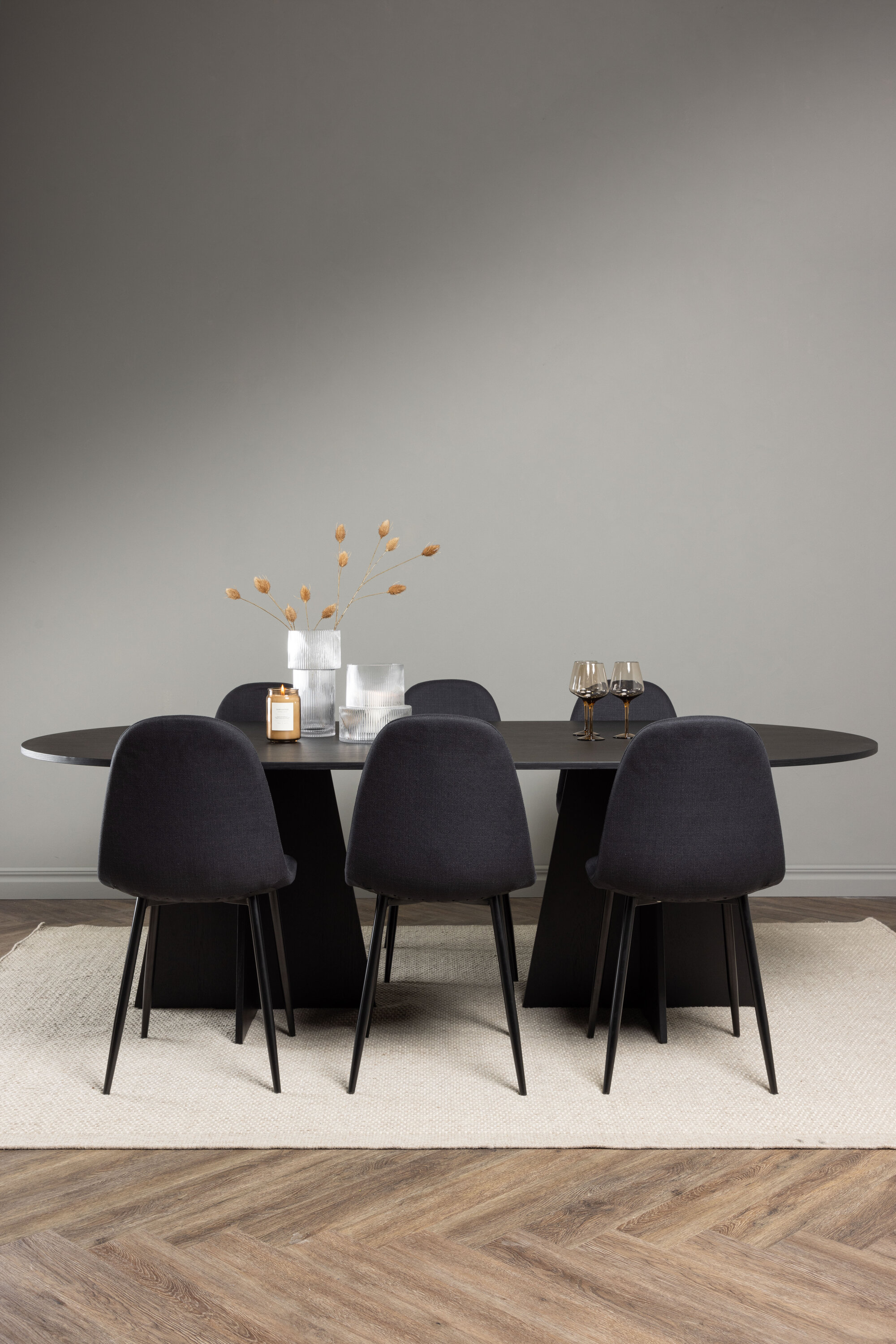 deLOHN Bootcut Oval, Polar Téglalap alakú étkezőgarnitúra