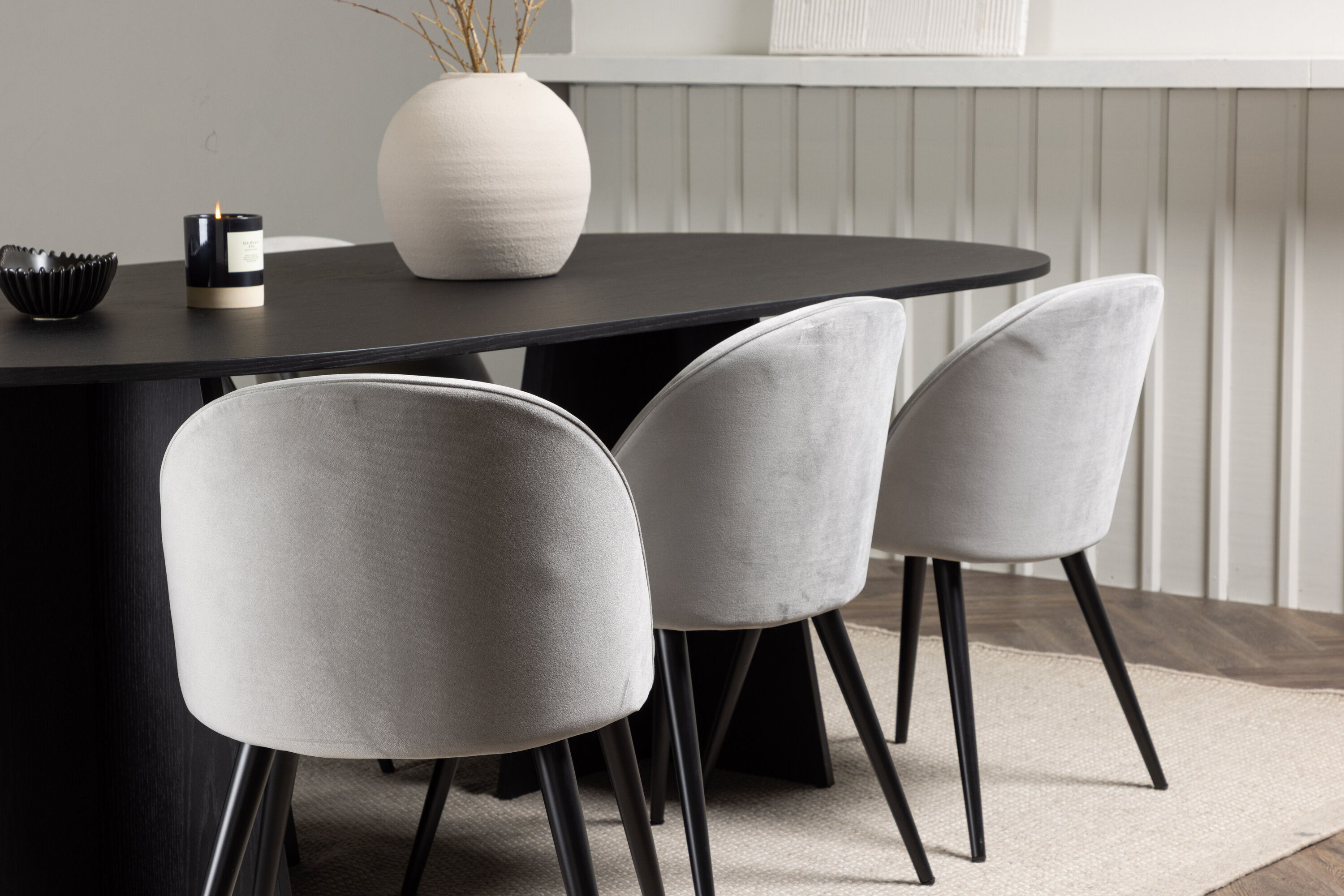 deLOHN Bootcut Oval, Velvet Téglalap alakú étkezőgarnitúra