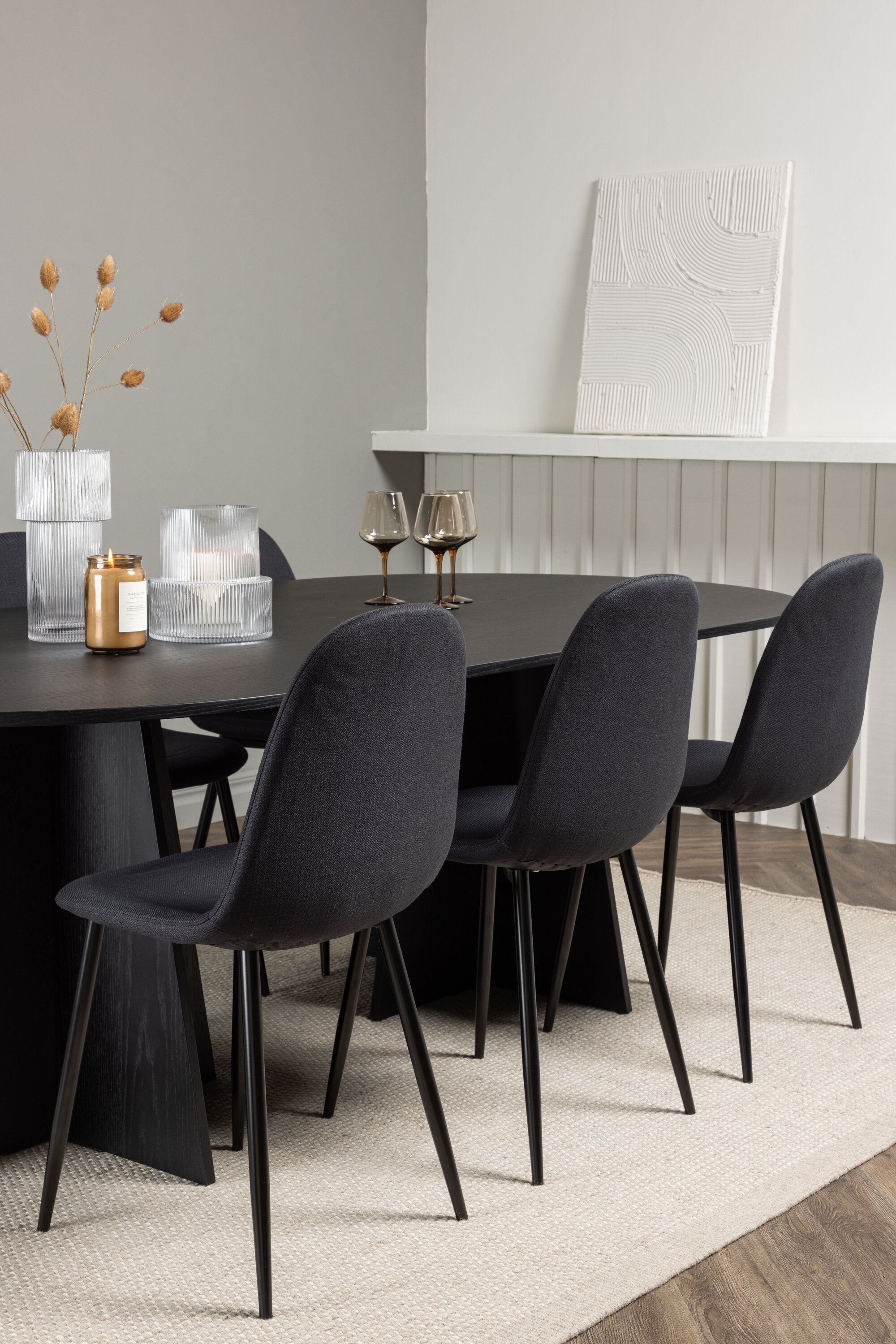 deLOHN Bootcut Oval, Polar Téglalap alakú étkezőgarnitúra