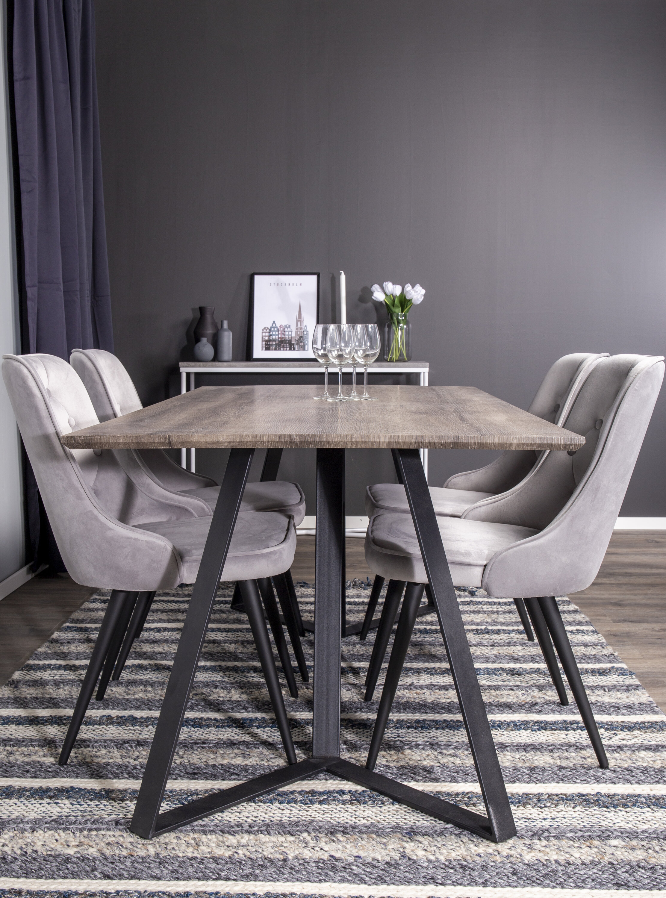 deLOHN Marina, Velvet Deluxe Téglalap alakú étkezőgarnitúra