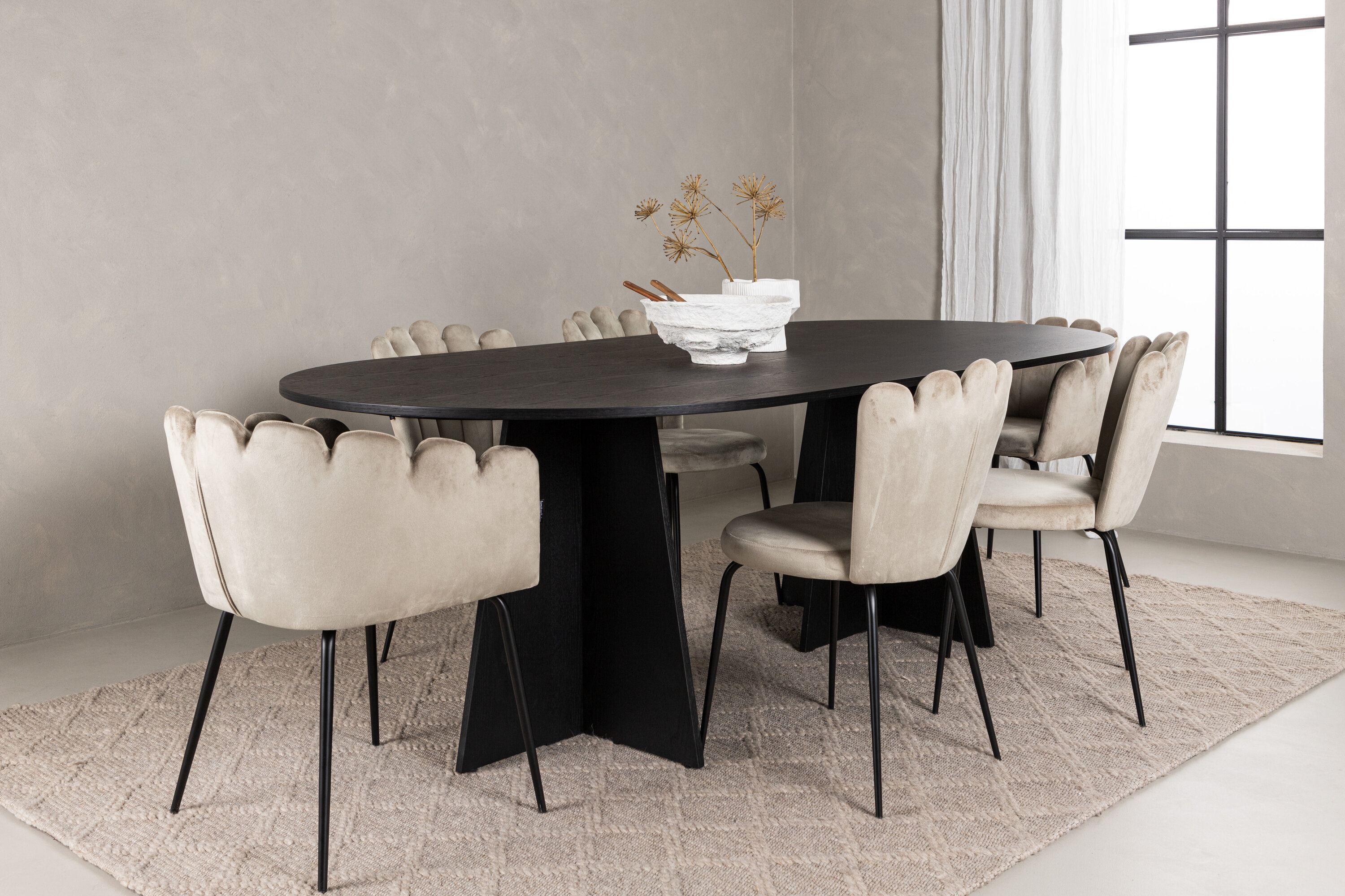 deLOHN Bootcut Oval, Limhamn Ovális étkezőgarnitúra