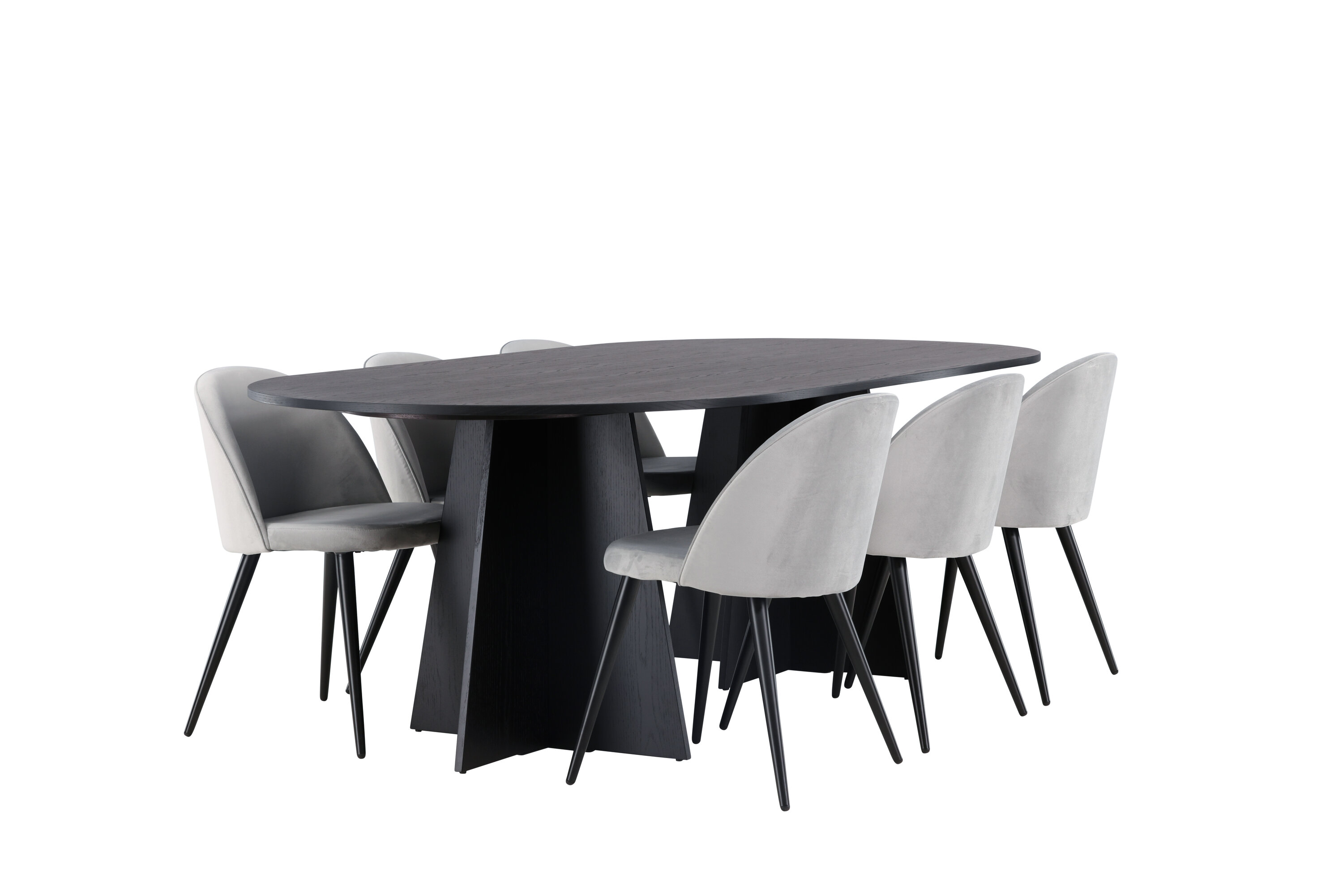 deLOHN Bootcut Oval, Velvet Téglalap alakú étkezőgarnitúra