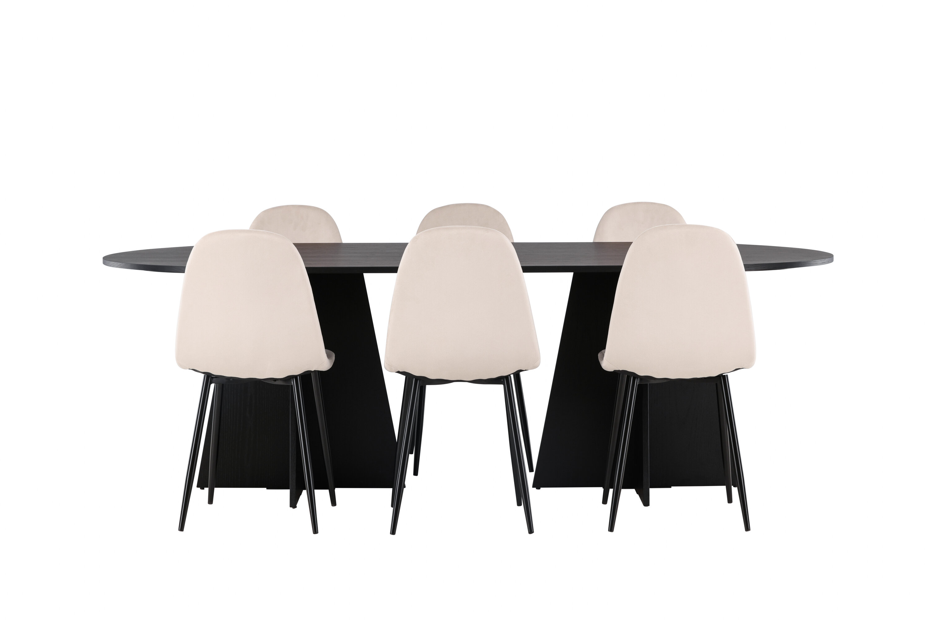 deLOHN Bootcut Oval, Polar Téglalap alakú étkezőgarnitúra