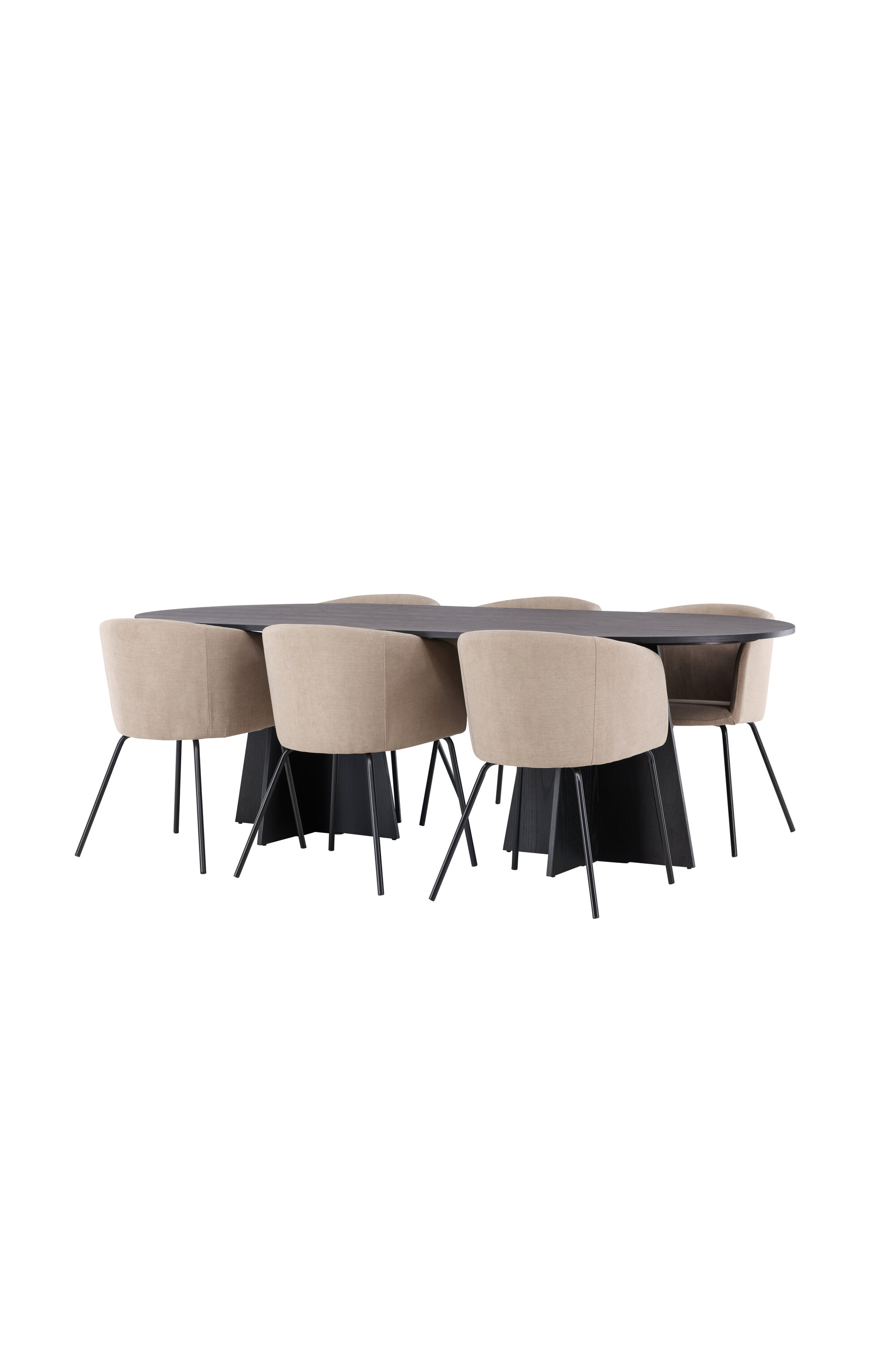 deLOHN Bootcut Oval, Berit Téglalap alakú étkezőgarnitúra