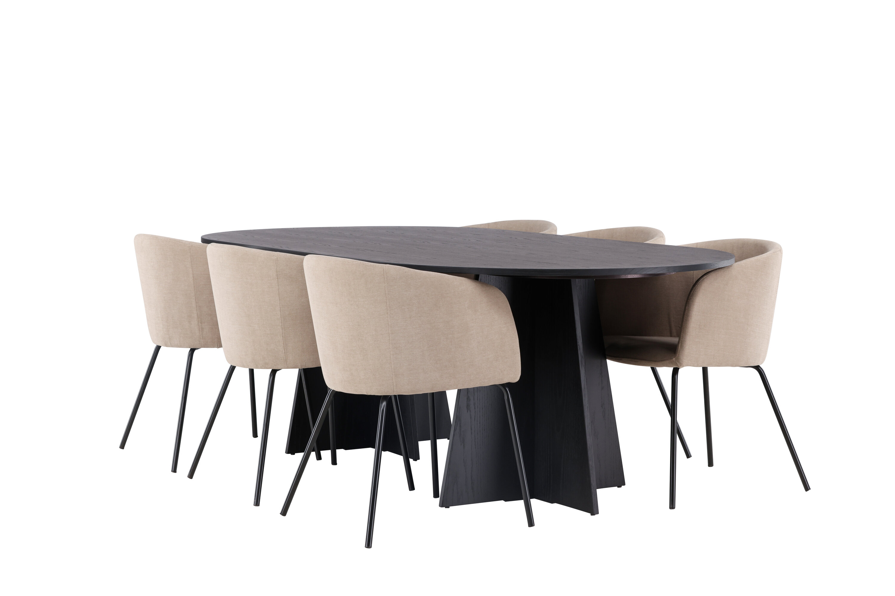 deLOHN Bootcut Oval, Berit Téglalap alakú étkezőgarnitúra