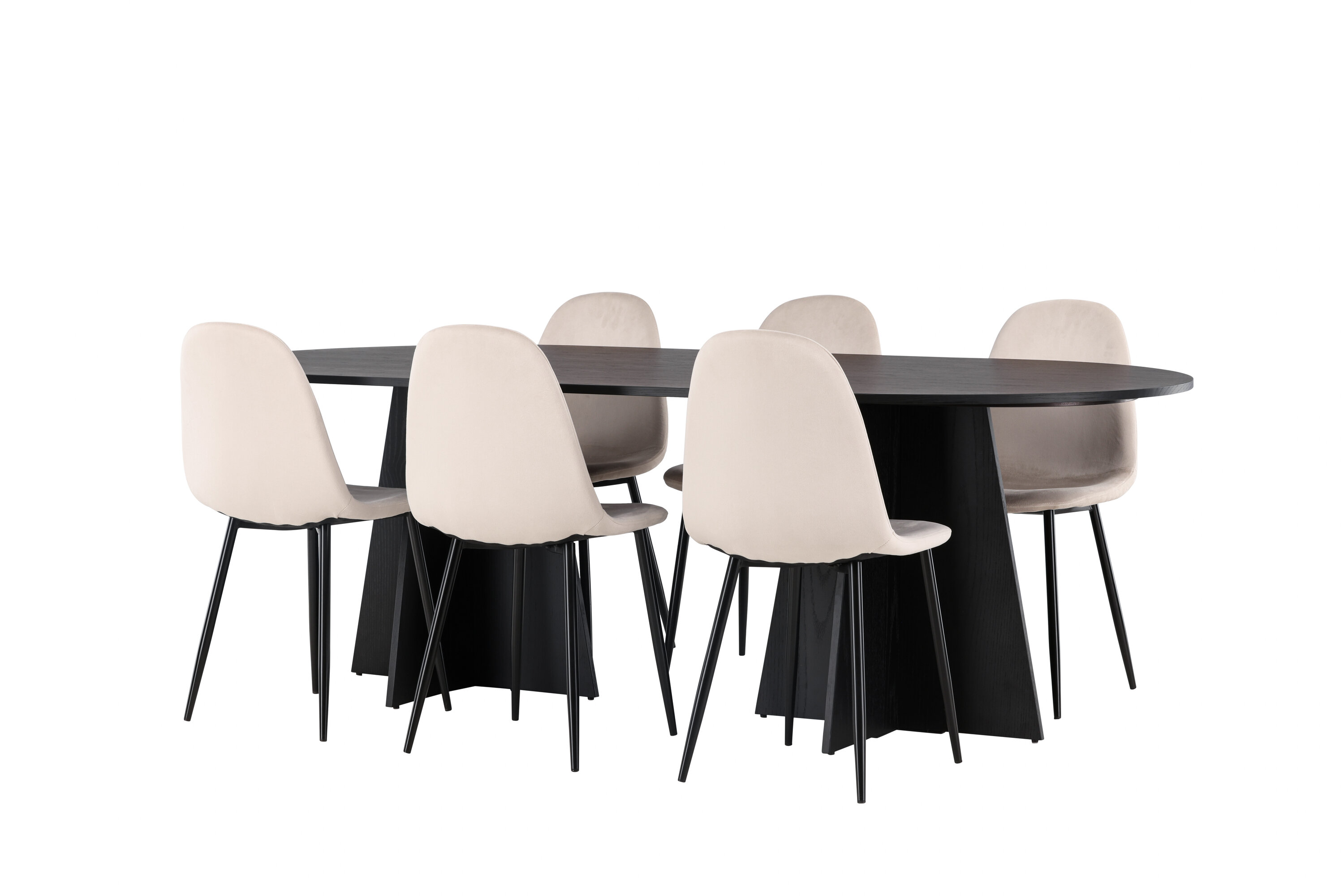 deLOHN Bootcut Oval, Polar Téglalap alakú étkezőgarnitúra