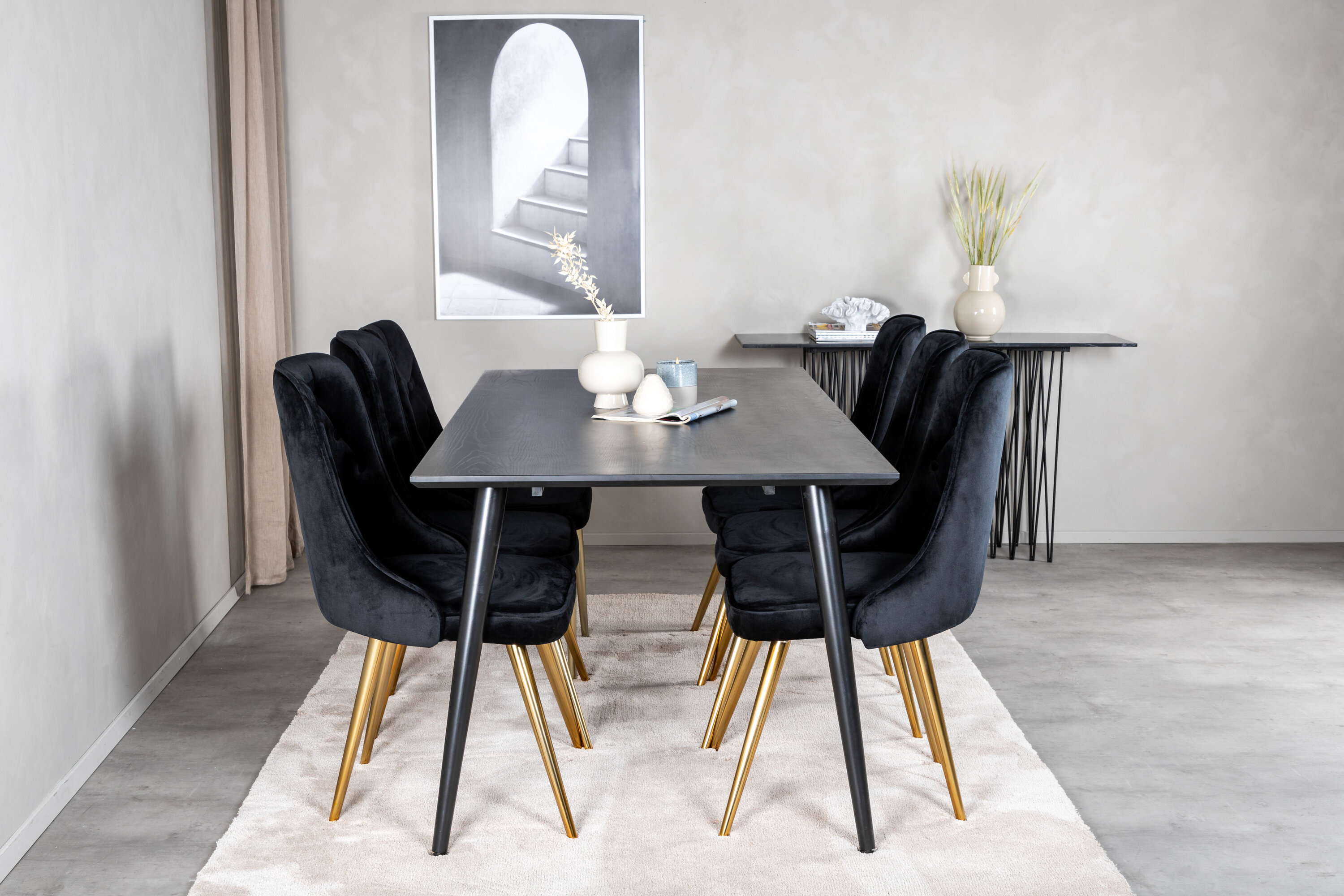 deLOHN Dipp, Velvet Deluxe Téglalap alakú étkezőgarnitúra