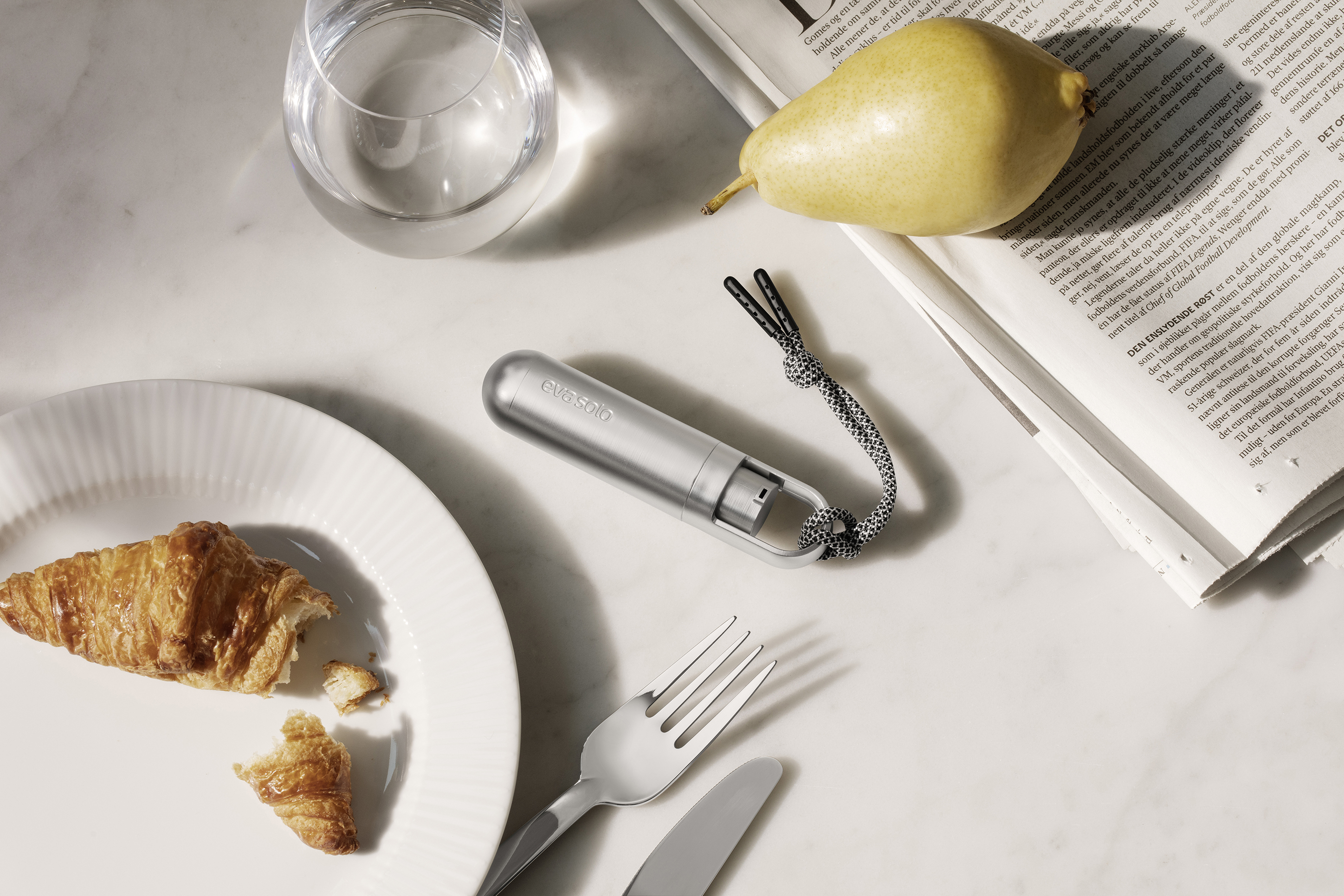 Mini-dispenser for gel hand sanitiser Silver without box