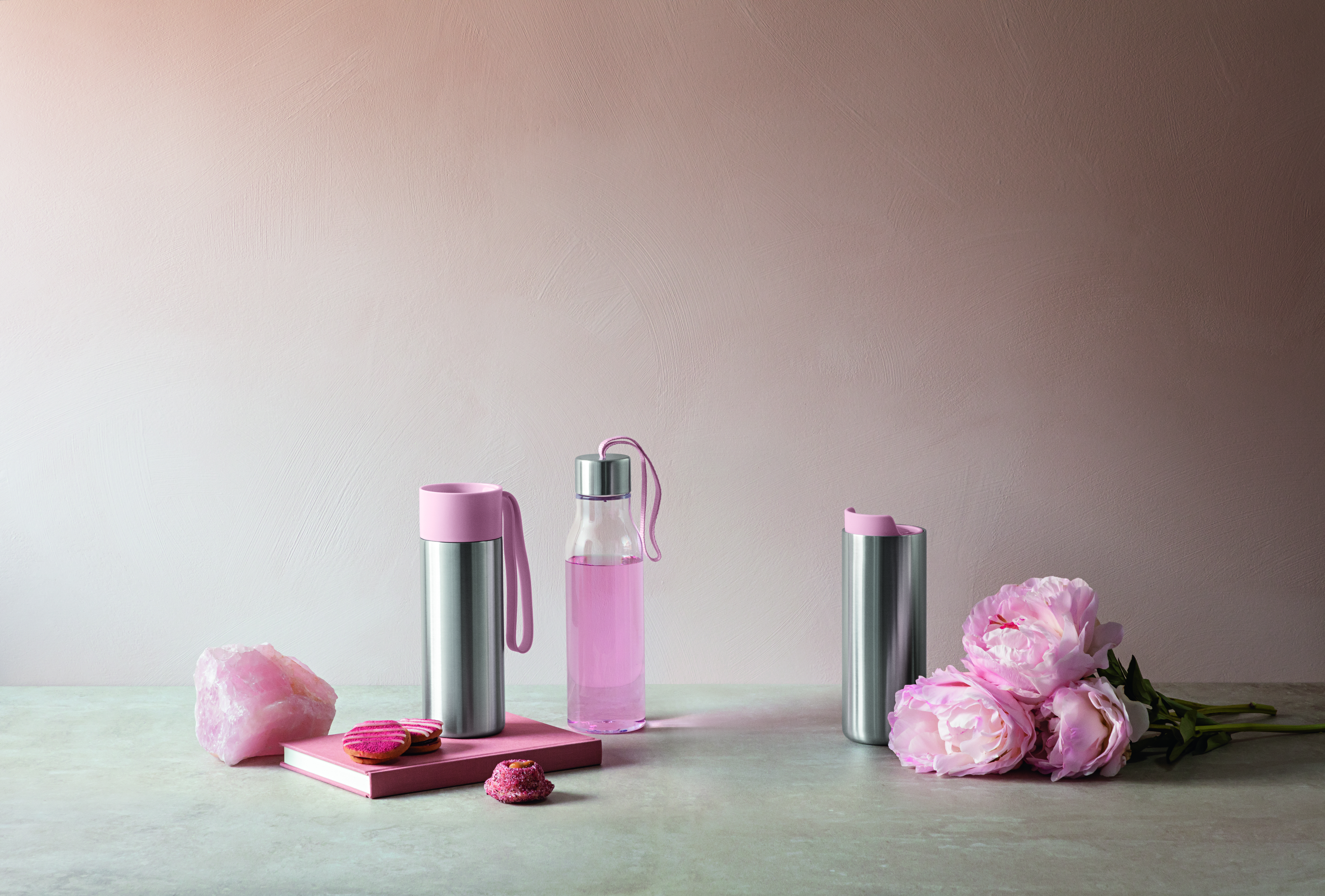 Drinking bottle - 0.5 liters - Rose quartz