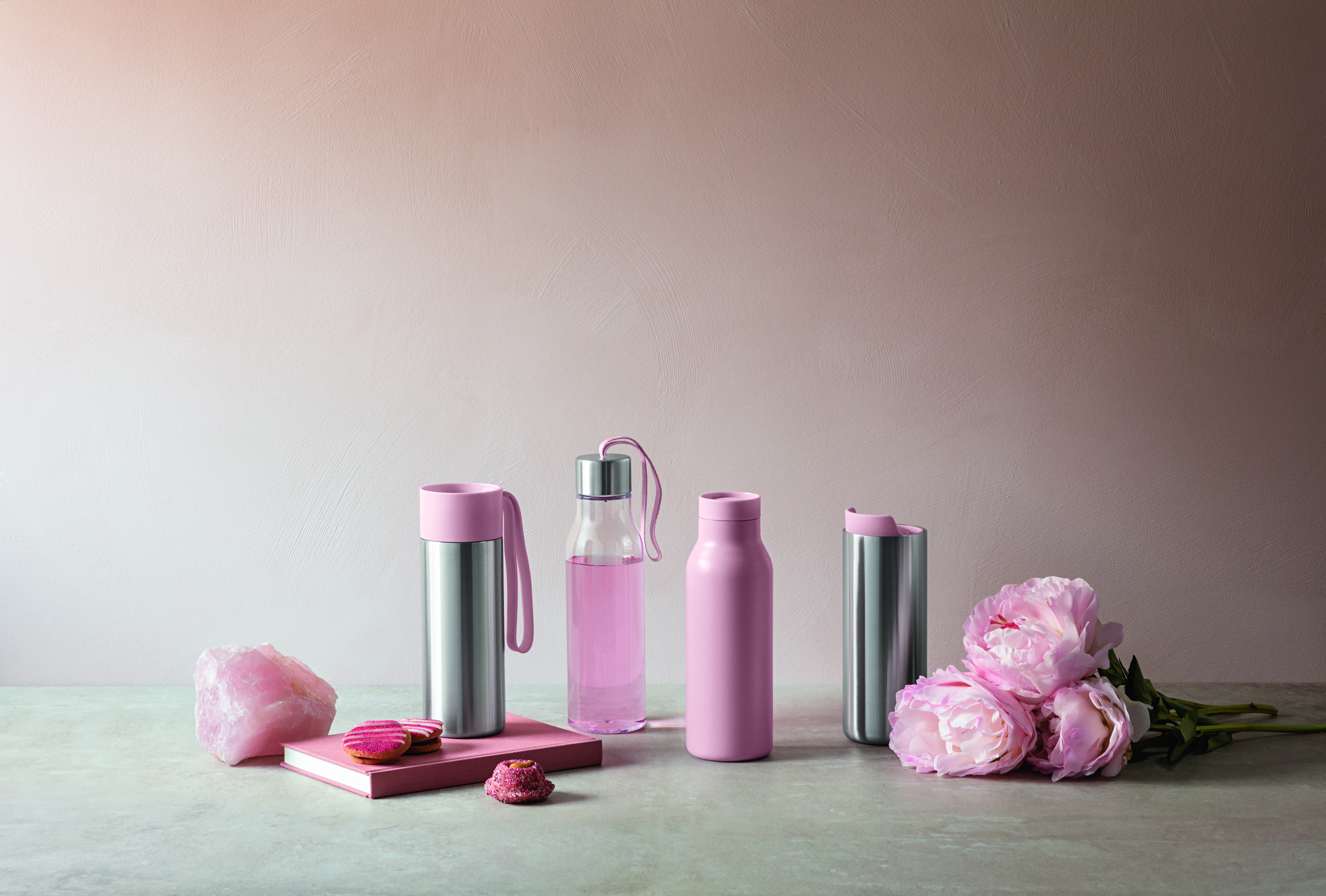 Drinking bottle - 0.5 liters - Rose quartz