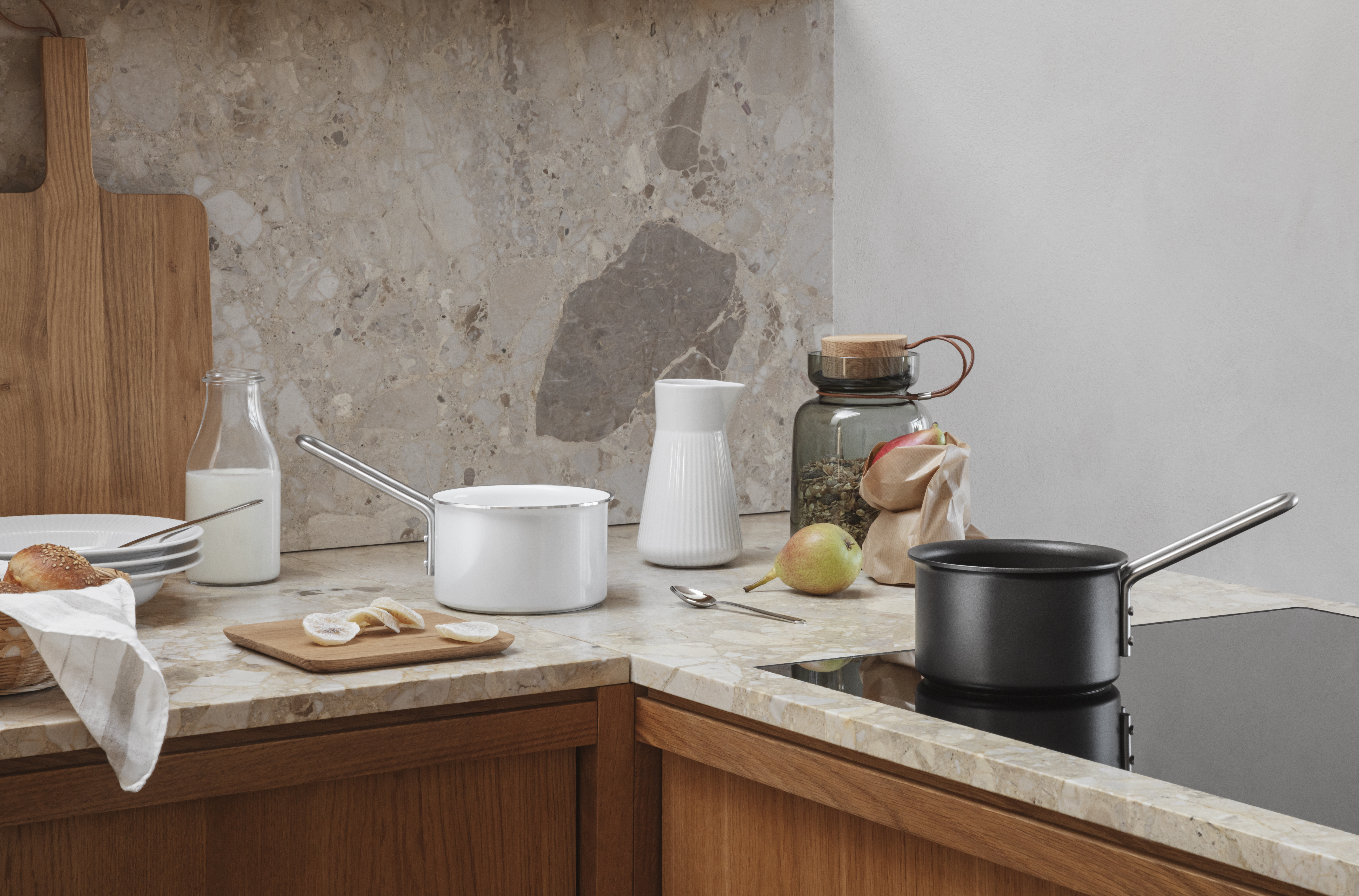 White Line Saucepan 1.1 L 13 cm ceramic Slip-Let® coating