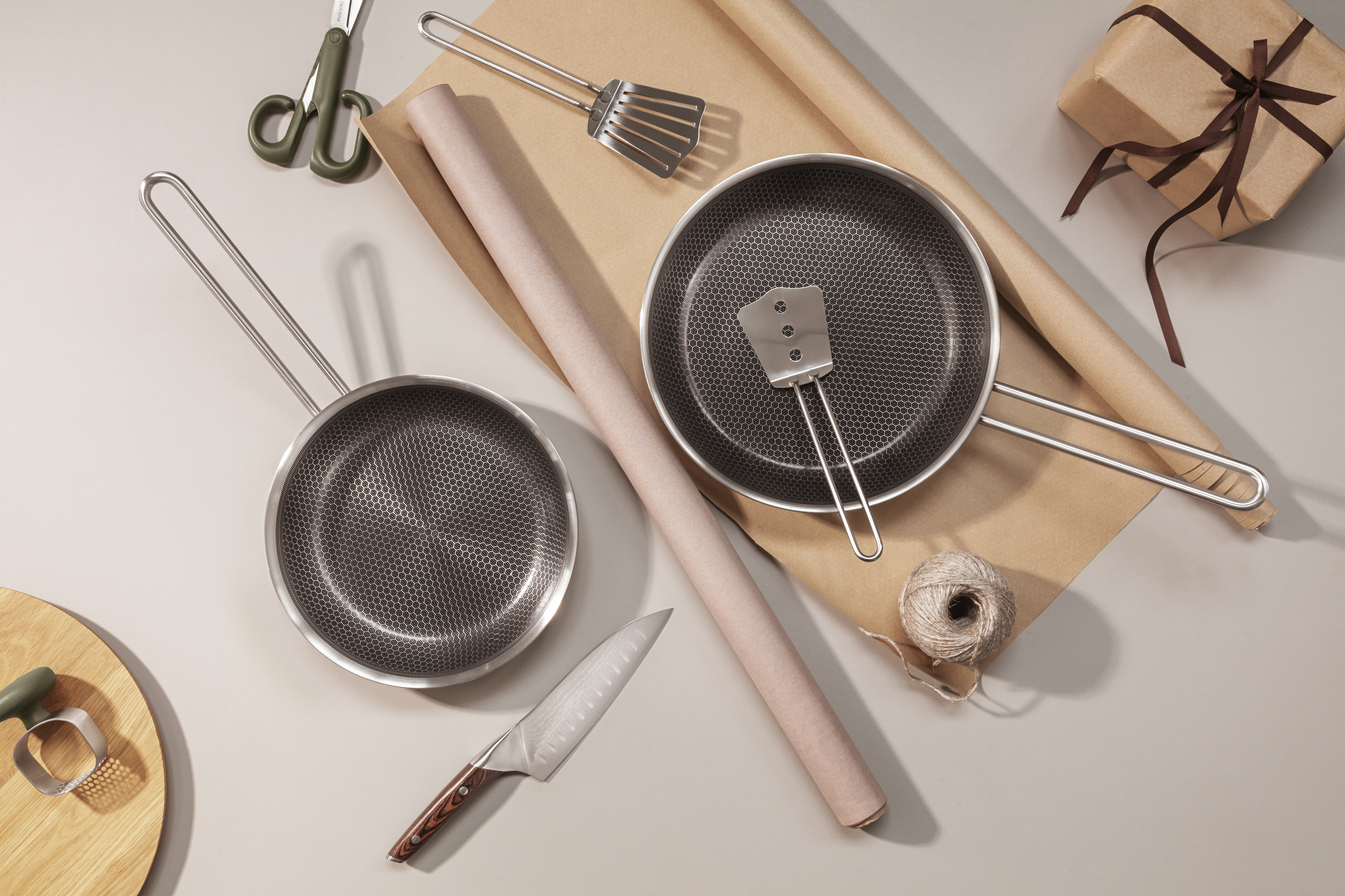 Multi Mosaic frying pan set - 24 cm + 28 cm - ceramic Slip-Let® non-stick