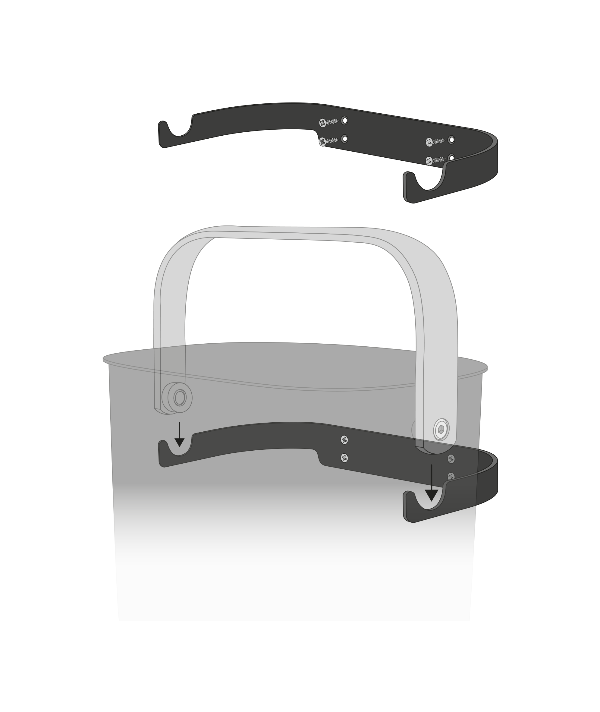 Reflect Wandhalterung für Abfallsortierbehälter - 16 l + 33 l